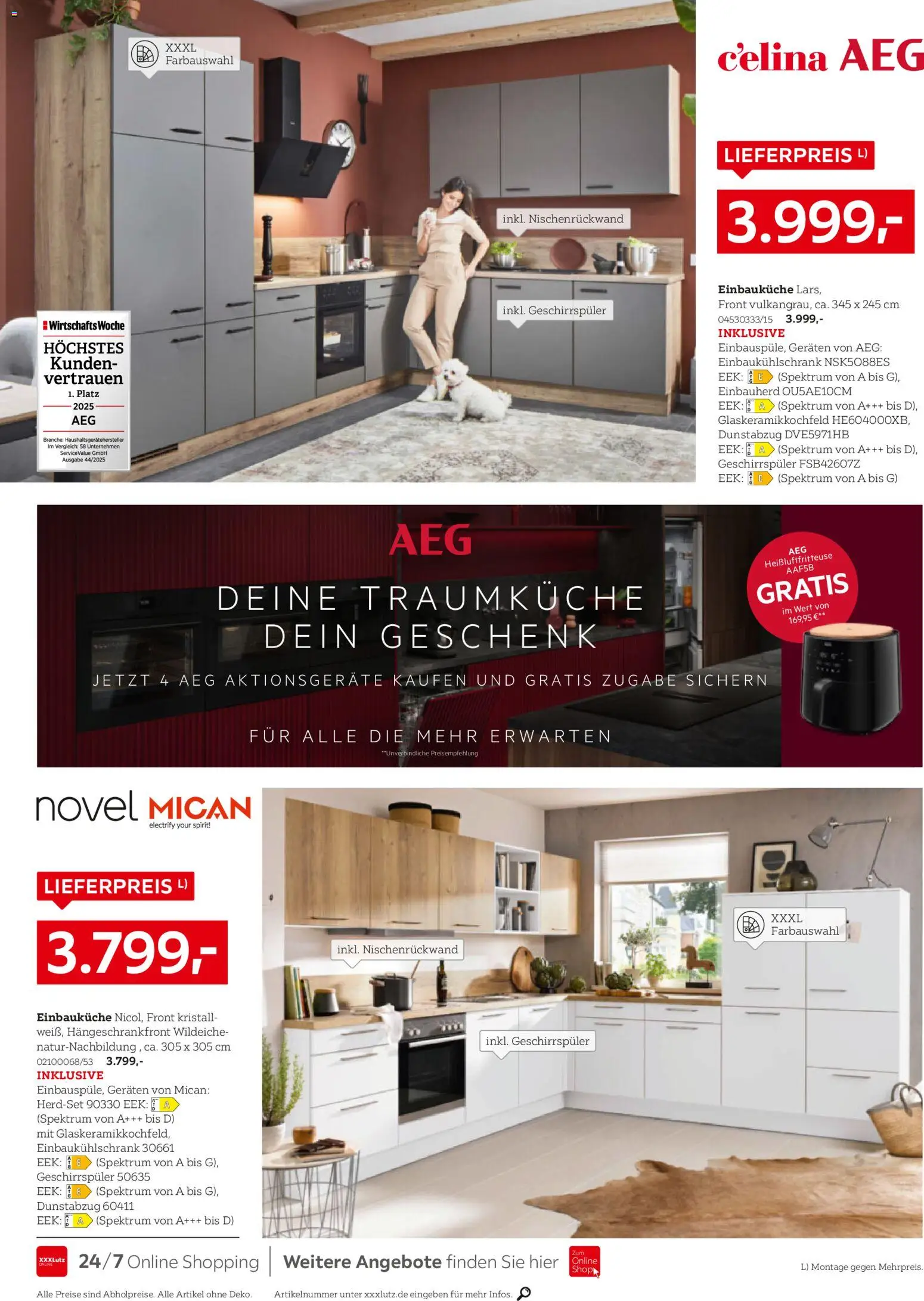 XXXL Lutz Prospekt 	 – gültig ab 22.02.2026 | Seite: 28 | Produkte: AEG, Geschirrspüler, Einbauküche, Dunstabzug
