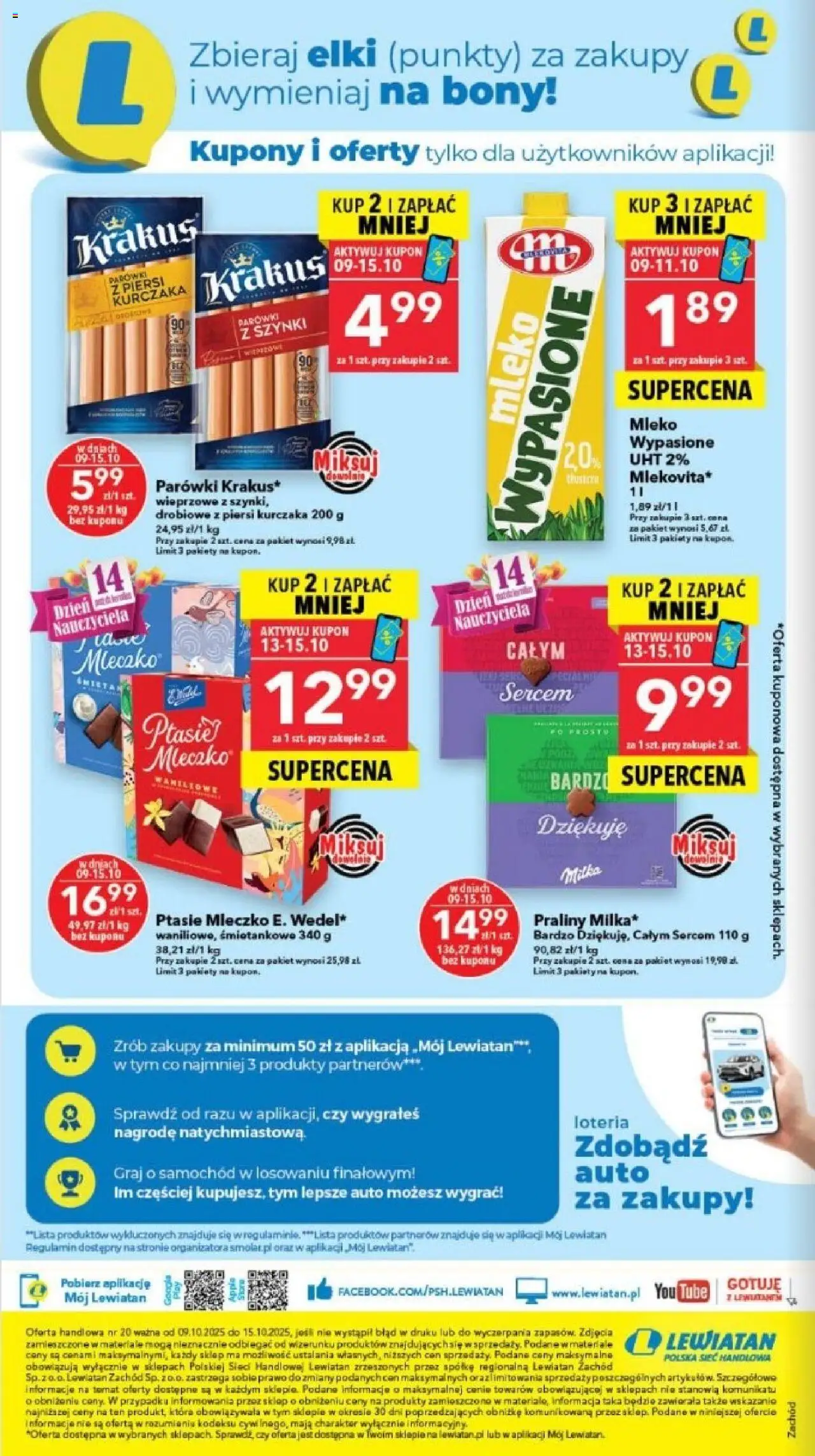 Lewiatan gazetka - Szczecin od 09.10.2025 | Strona: 8 | Produkty: Piersi, Parówki, Ptasie mleczko, Mleko