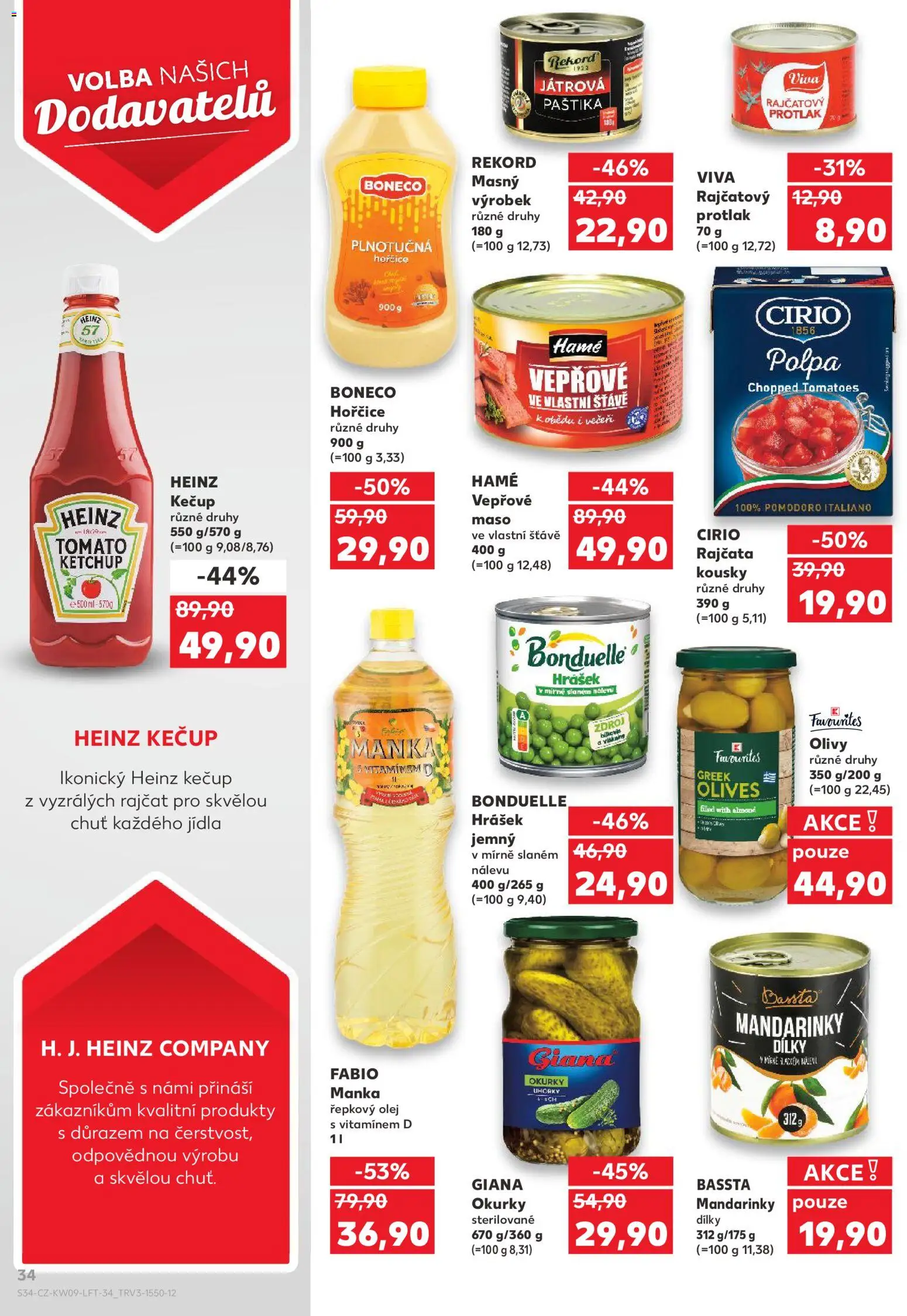 Kaufland leták - Praha 4 od 25.02.2026 | Strana: 34 | Produkty: Rajčatový protlak, Olej, Okurky, Paštika