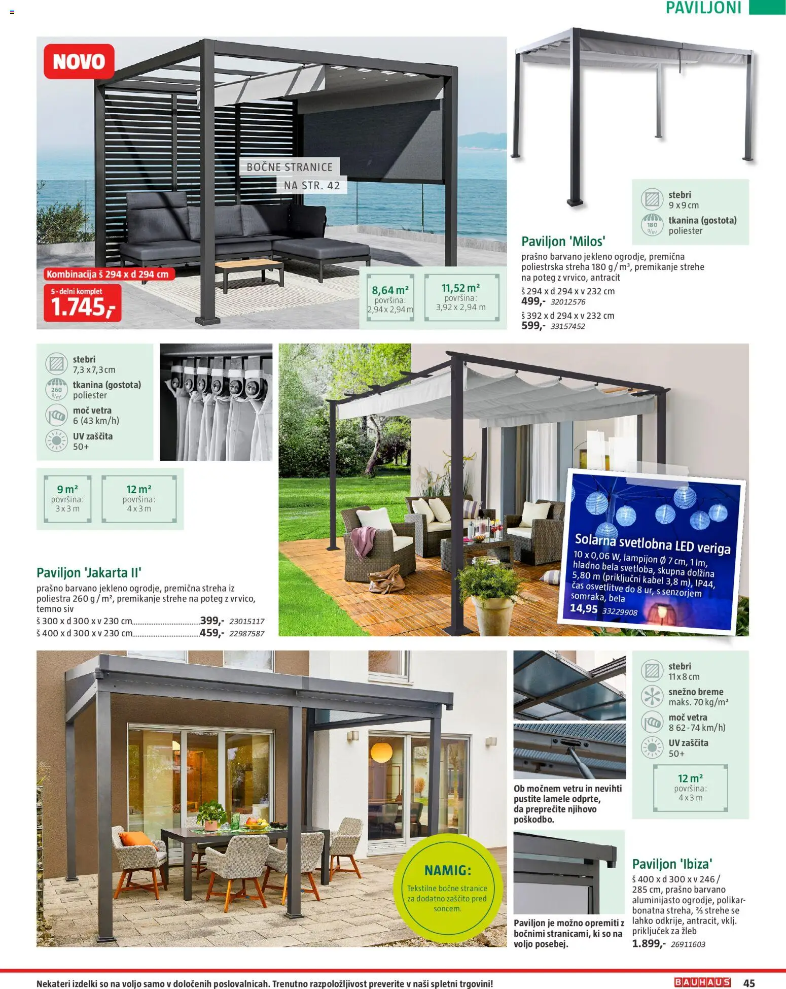 Novi Bauhaus katalog ponudbe – veljaven od 22.04.2026 | Stran: 45 | Izdelki: Kabel, Paviljon