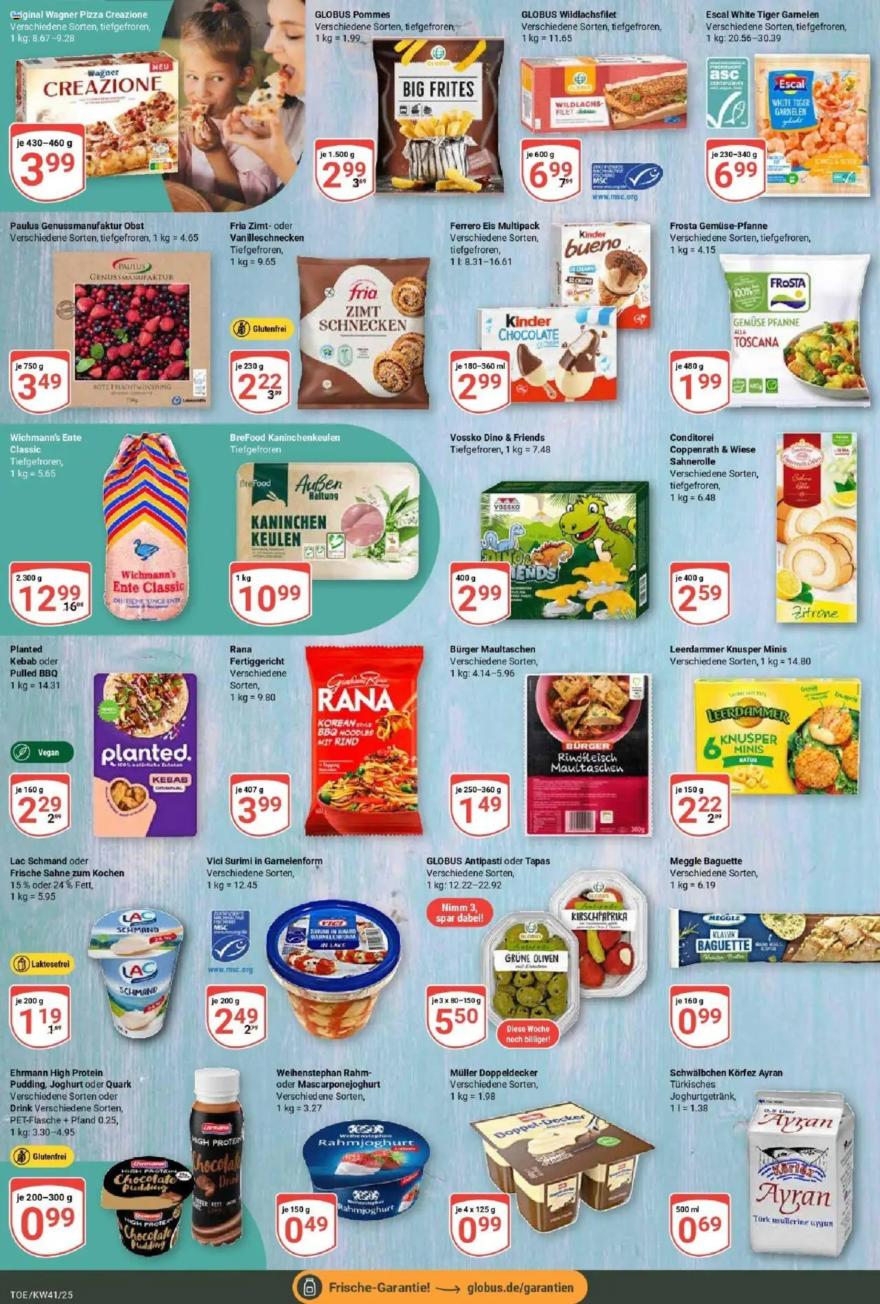 Globus prospekt Tönisvorst	 – gültig ab 06.10.2025 | Seite: 11 | Produkte: Leerdammer, Zitrone, Pizza, Eis