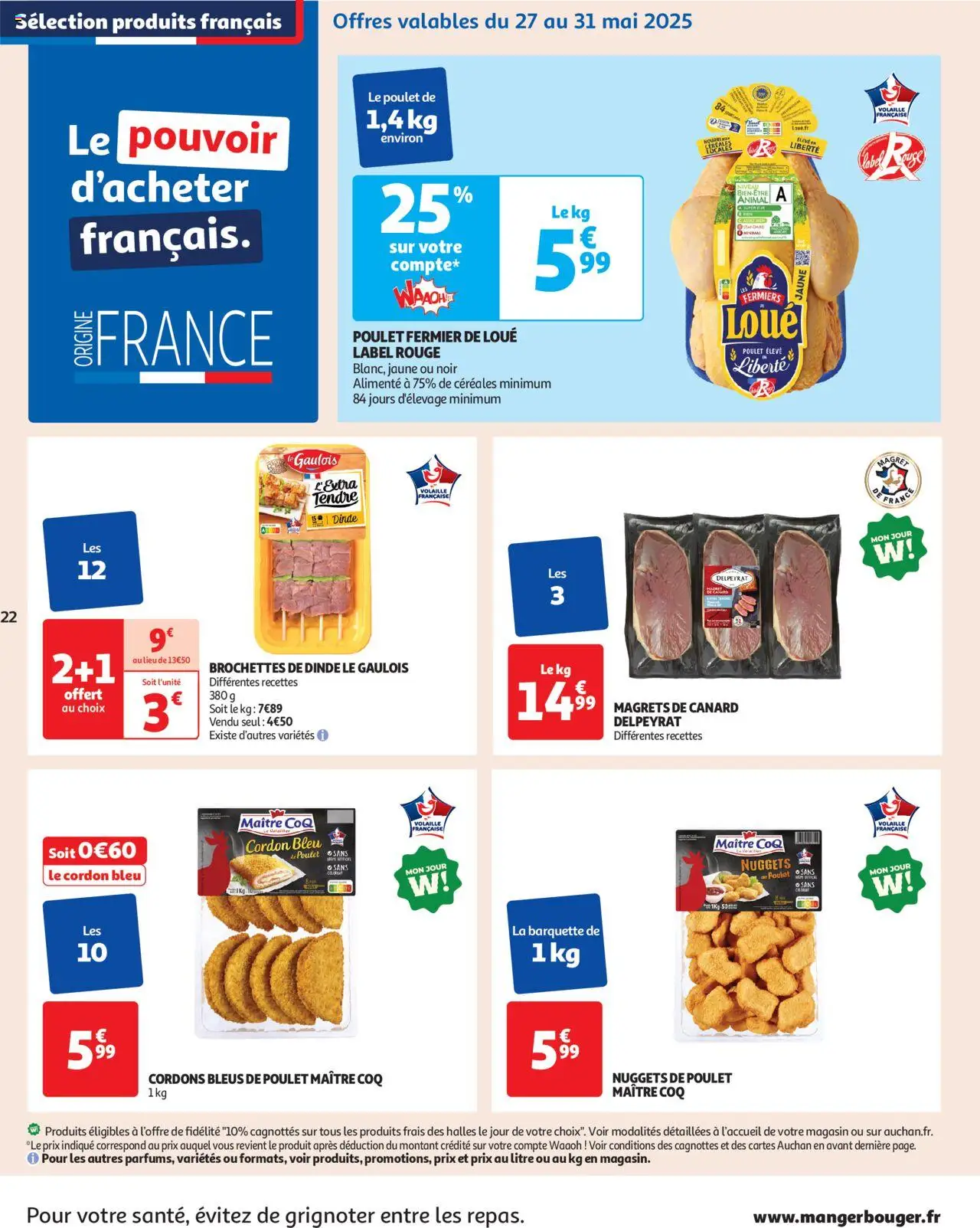  | Page: 22 | Produits: Volaille, Cordon bleu, Céréales, Magrets de canard