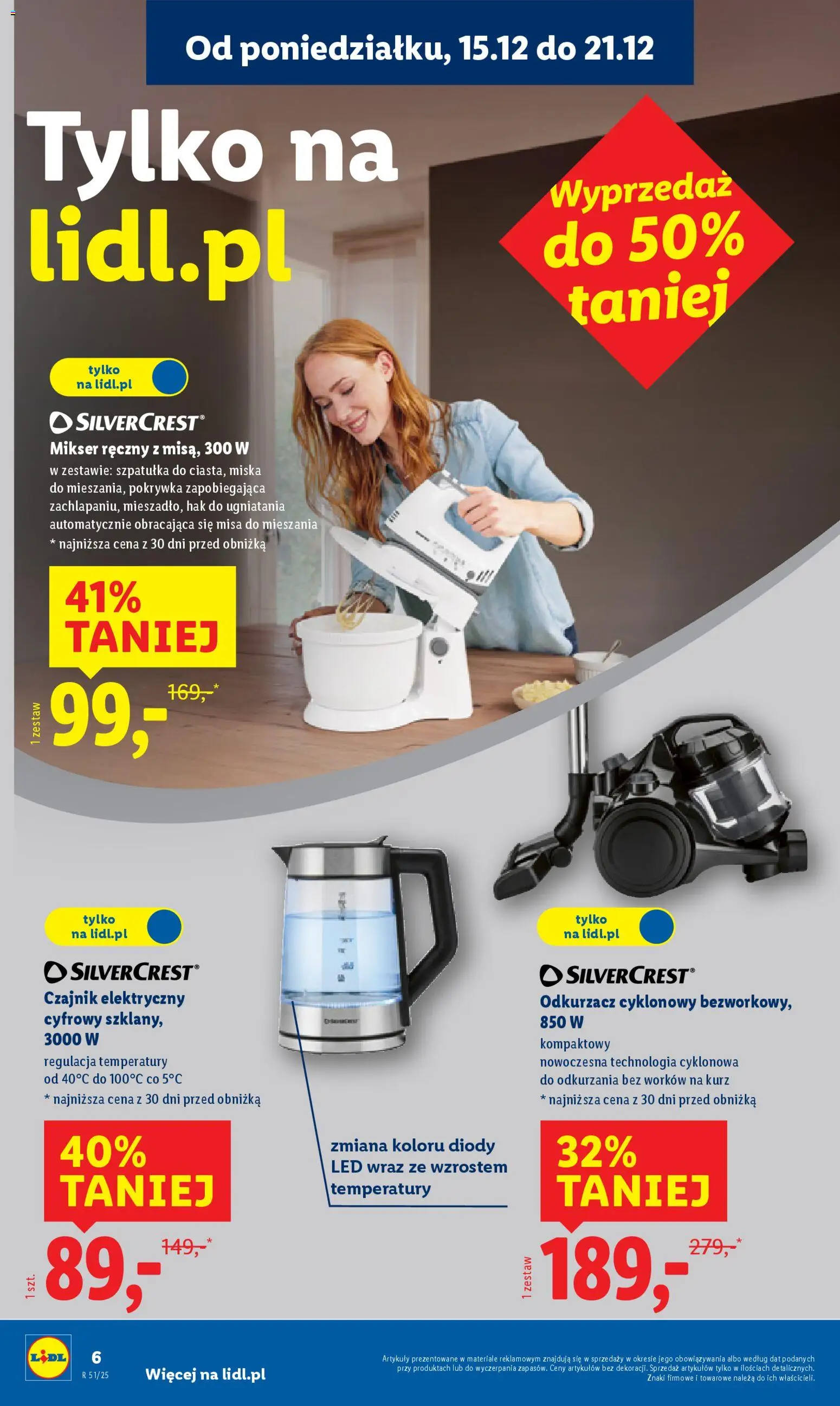 Lidl Katalog od 15.12.2025 | Strona: 8 | Produkty: Czajnik, Odkurzacz, Mikser, Cleaner