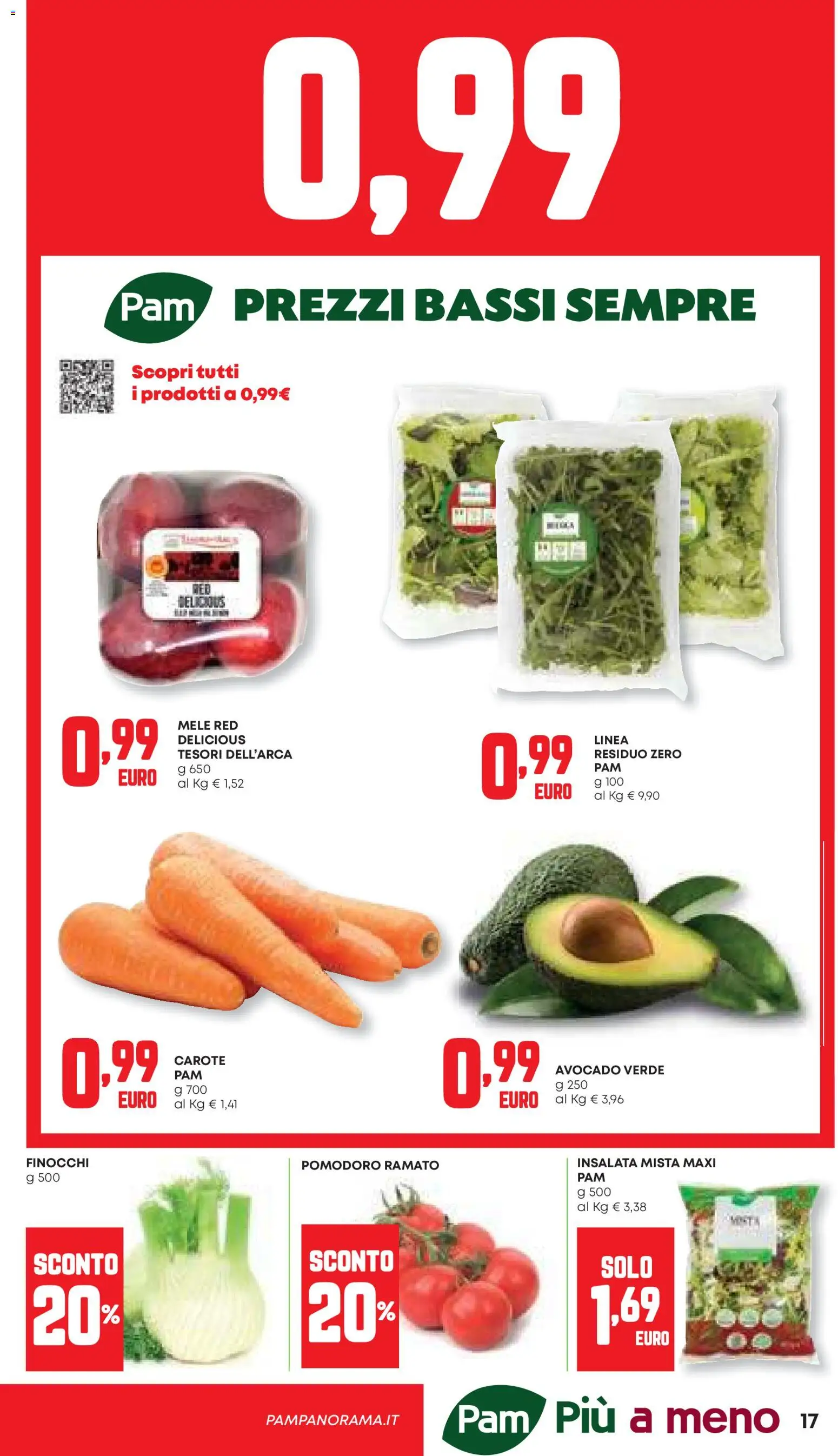 Volantino Panorama del 07.04.2026 | Pagina: 17 | Prodotti: Mele, Pomodoro, Carote, Finocchi