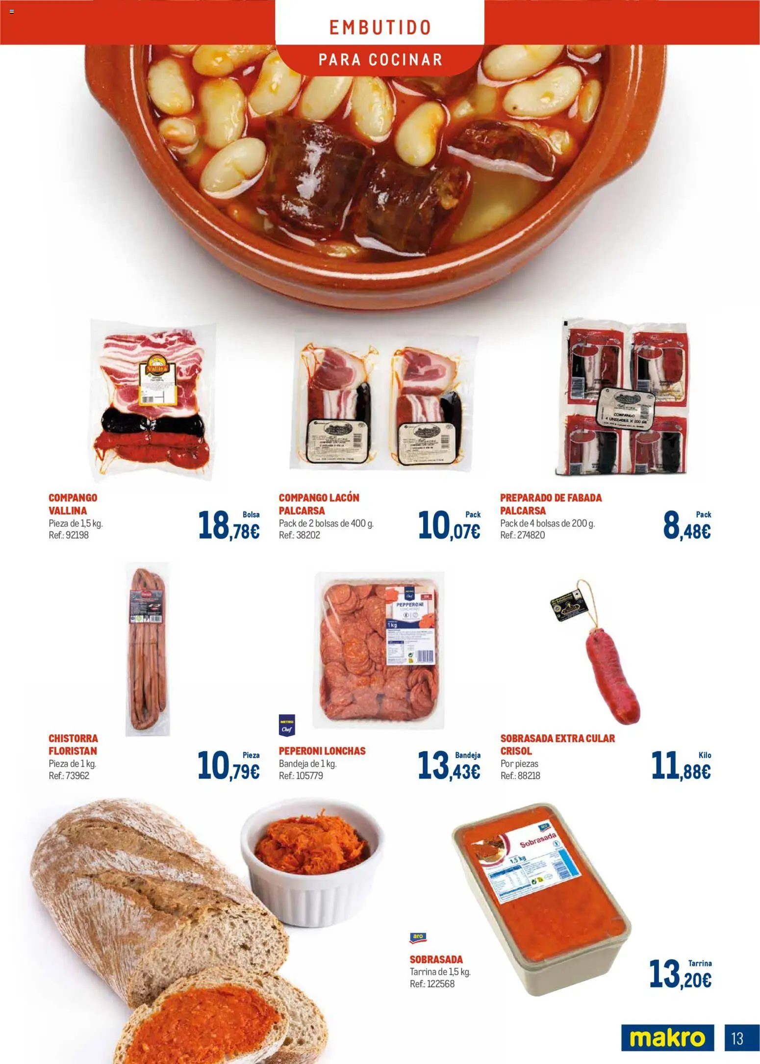 Makro - Charcuteria Centro │ válido desde el 01.12.2025 | Página: 13 | Productos: Bolsa, Bandeja, Sobrasada