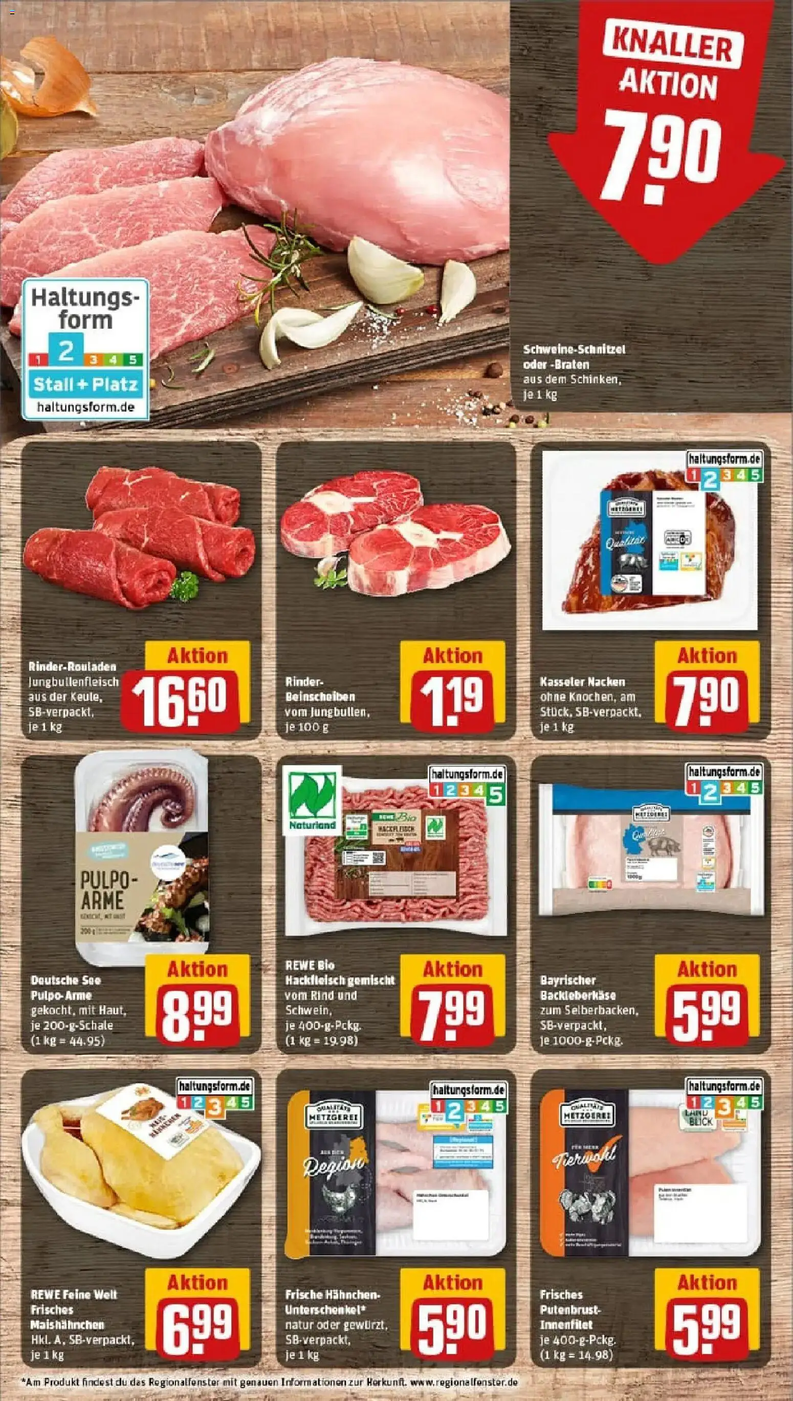 Rewe prospekt Gera / Bieblach	 – gültig ab 11.01.2026 | Seite: 8 | Produkte: Rinderrouladen, Hahnchen, Kasseler nacken, Hackfleisch