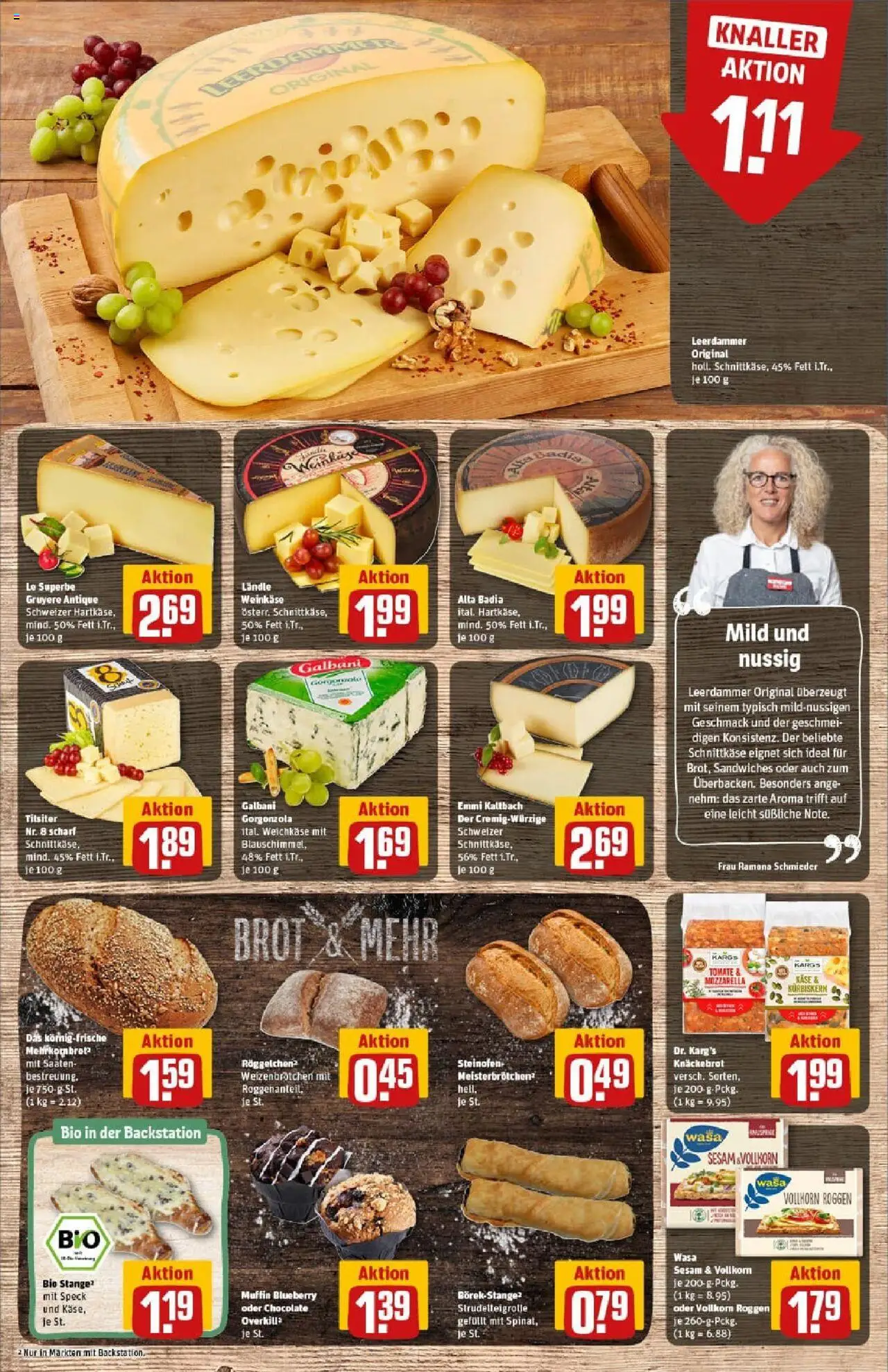 Rewe prospekt Euskirchen	 - gültig ab dem 27.07.2025 | Seite: 13 | Produkte: Käse, Mozzarella, Leerdammer, Brot