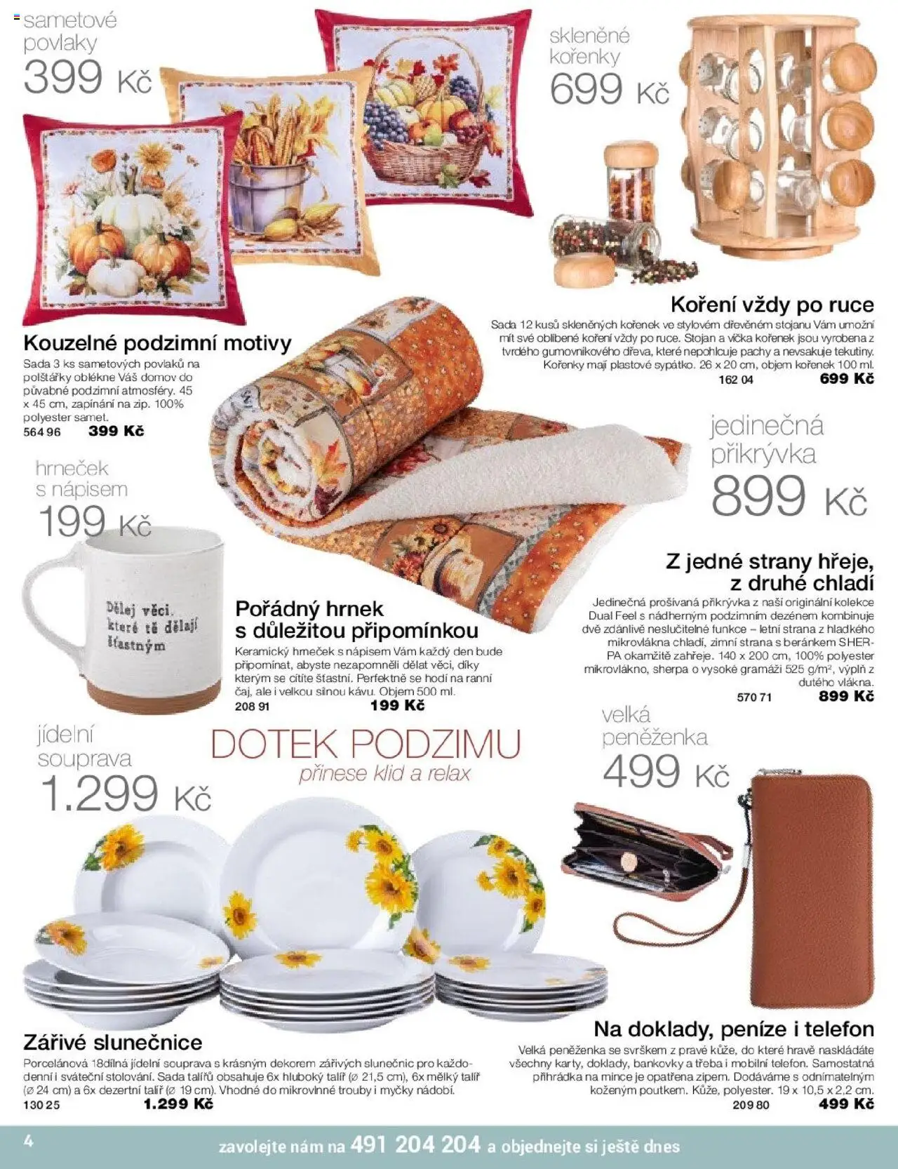 Decodoma katalog Podzim 2025 od 25.08.2025 | Strana: 4 | Produkty: Hrnek, Koření, Sada talířů, Kořenky