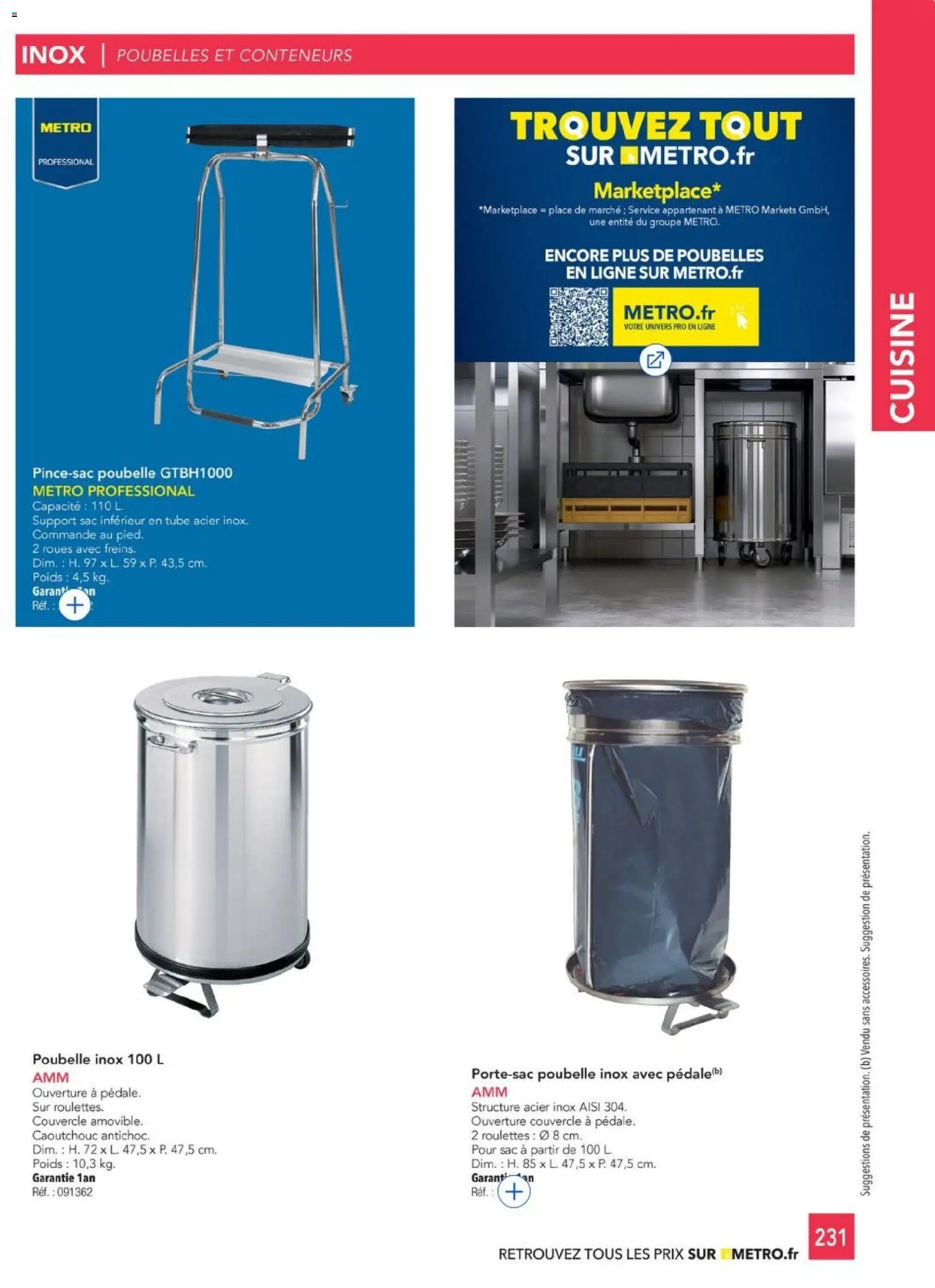 {H1} | Page: 231 | Produits: Poubelle, Sac, Poids