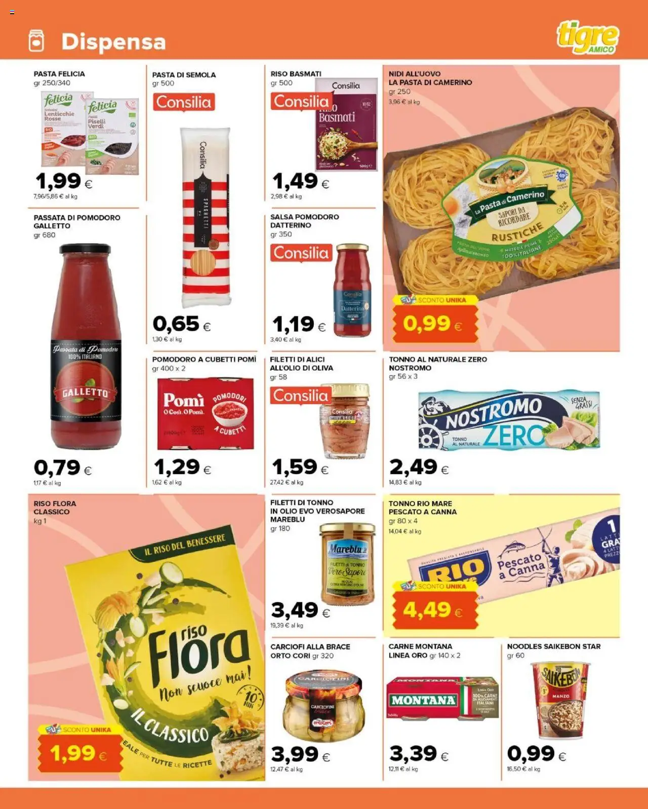 Volantino Tigre del 20.08.2025 | Pagina: 7 | Prodotti: Lenticchie, Salsa, Carciofi, Piselli
