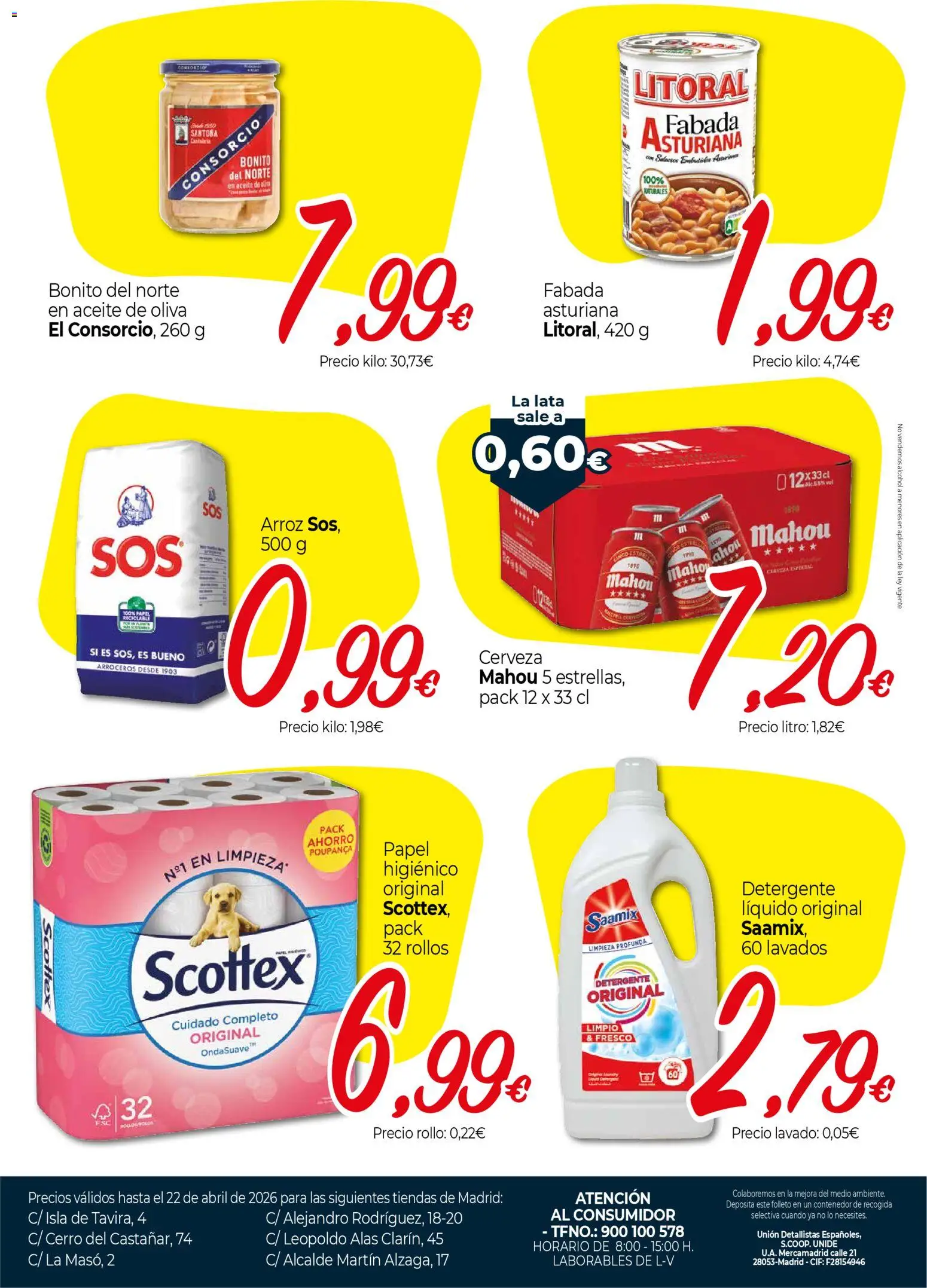 Unide - Ofertas para ti │ válido desde el 13.04.2026 | Página: 2 | Productos: Aceite, Cerveza, Papel higienico, Aceite de oliva