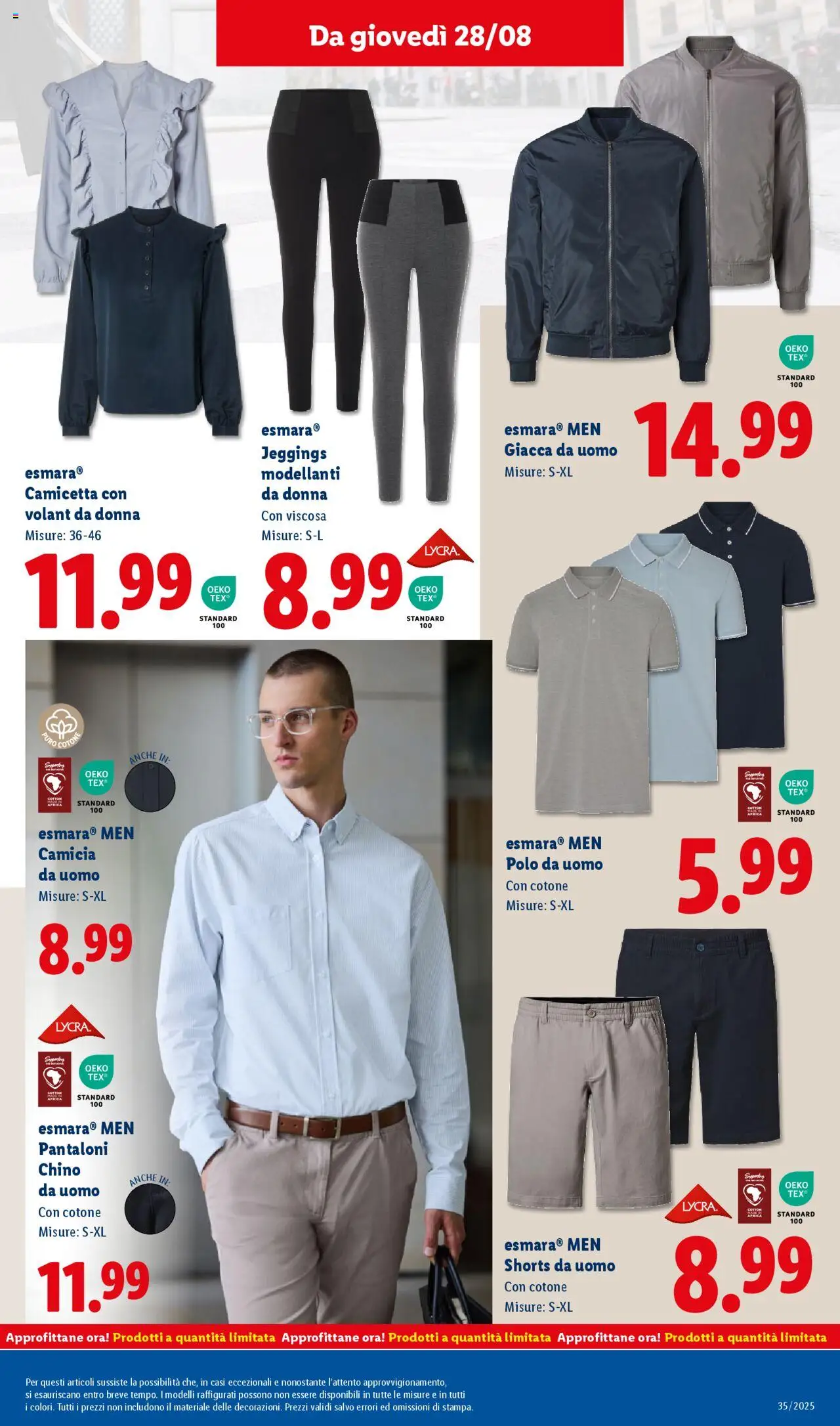 Volantino Lidl del 25.08.2025 | Pagina: 41 | Prodotti: Camicetta, Giacca, Pantaloni, Polo