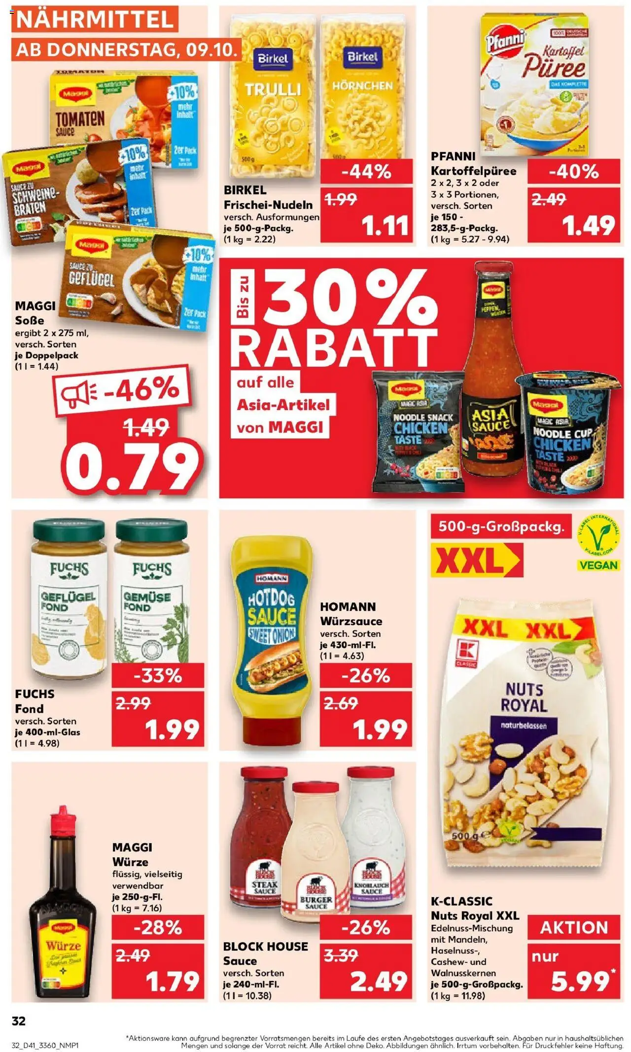 Kaufland prospekt Quedlinburg	 – gültig ab 09.10.2025 | Seite: 32 | Produkte: Maggi, Tomaten, Soße, Pasta