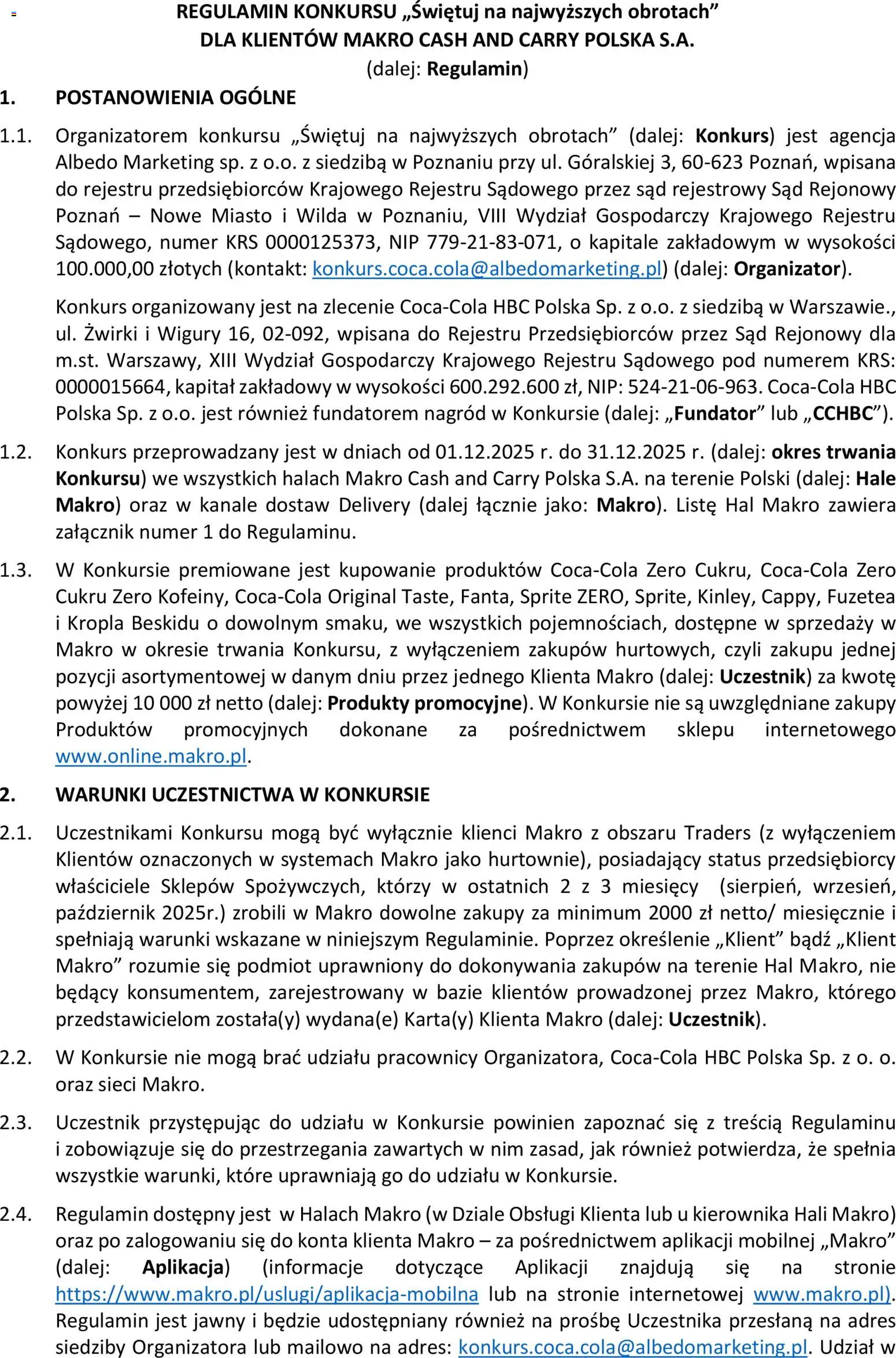 Makro Konkurs - Świętuj na najwyższych obrotach od 01.12.2025 | Strona: 2 | Produkty: Sprite