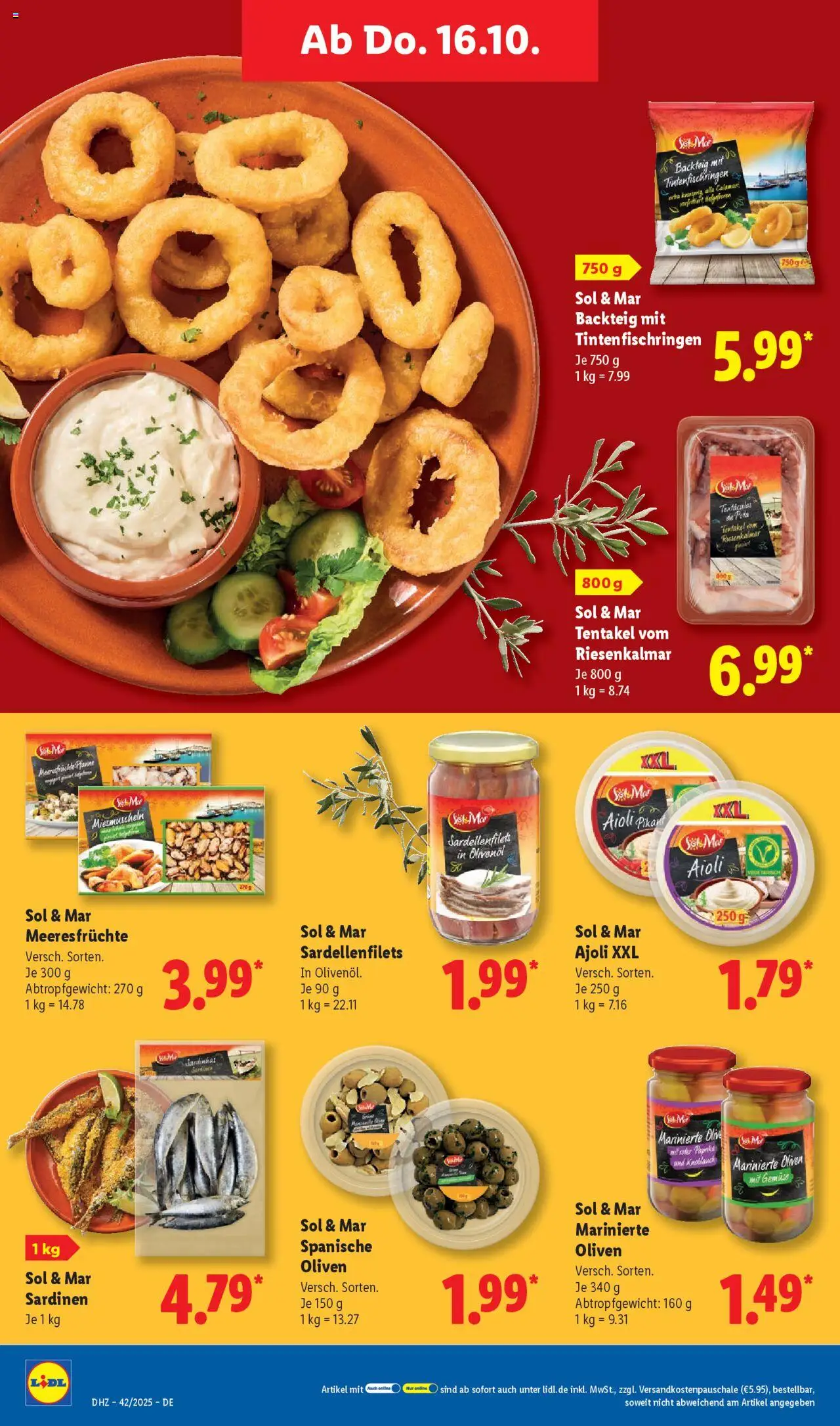 Lidl - Prospekt – gültig ab 13.10.2025 | Seite: 54 | Produkte: Olivenol, Paprika, Meeresfrüchte, Knoblauch