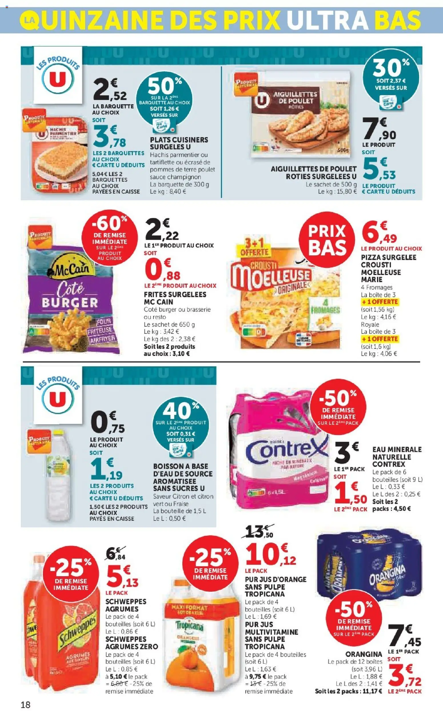 {H1} | Page: 18 | Produits: Fraise, Friteuse, Jus, Contrex