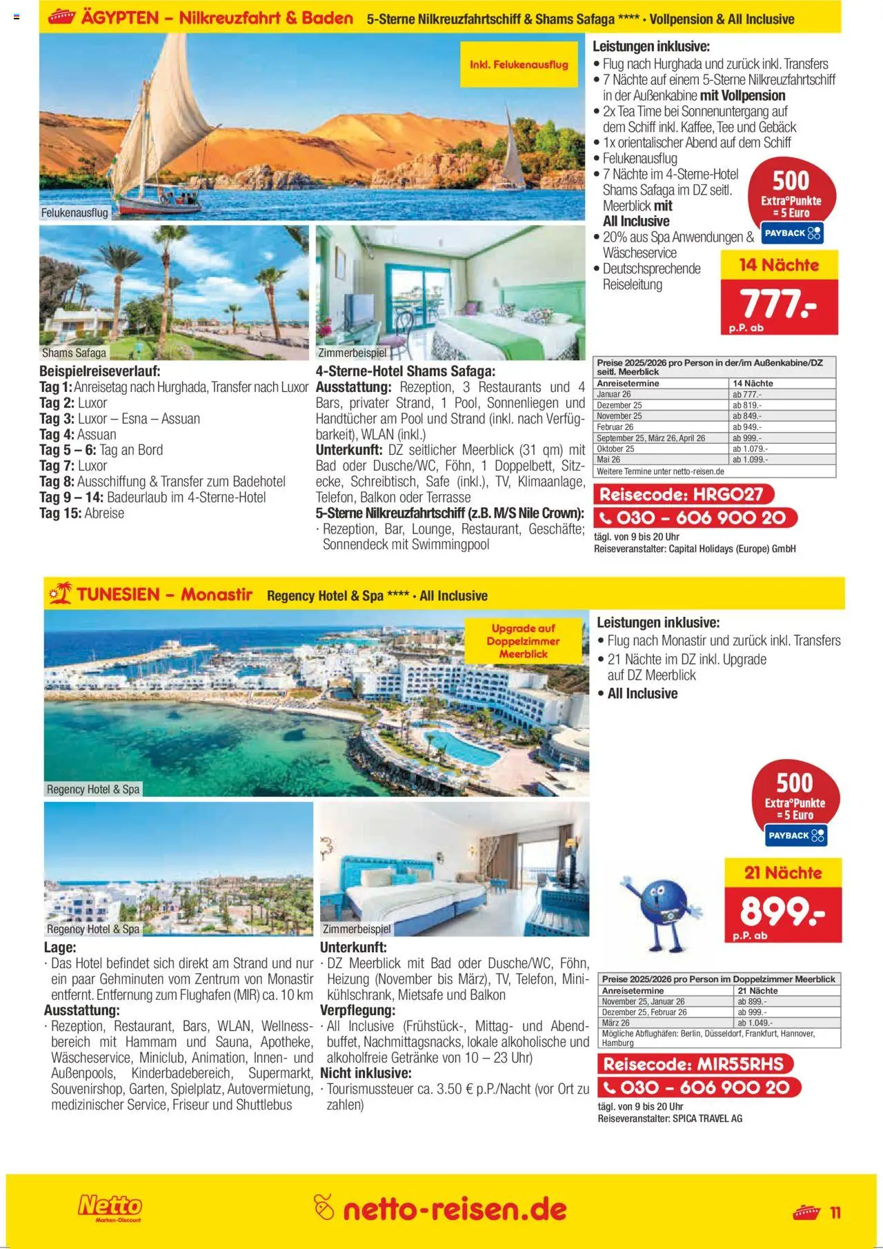 Netto Reisen Prospekt 	 - gültig ab dem 01.07.2025 | Seite: 11 | Produkte: Bad, Tee, Uhr