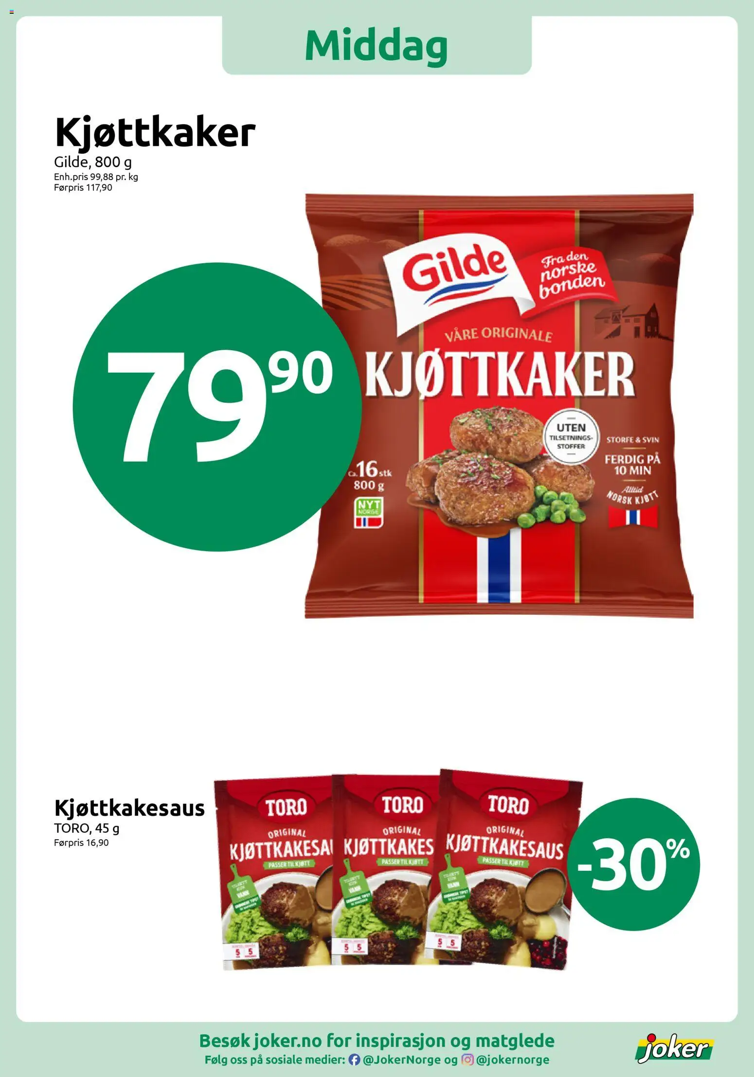 {H1} | Side: 5 | Produkter: Svin, Kjøttkaker, Kolasås