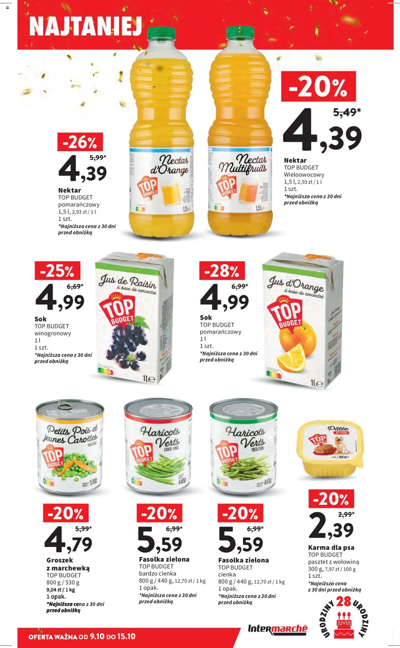 Intermarche Gazetka od 09.10.2025 | Strona: 35 | Produkty: Groszek, Top, Wołowina, Marchewka