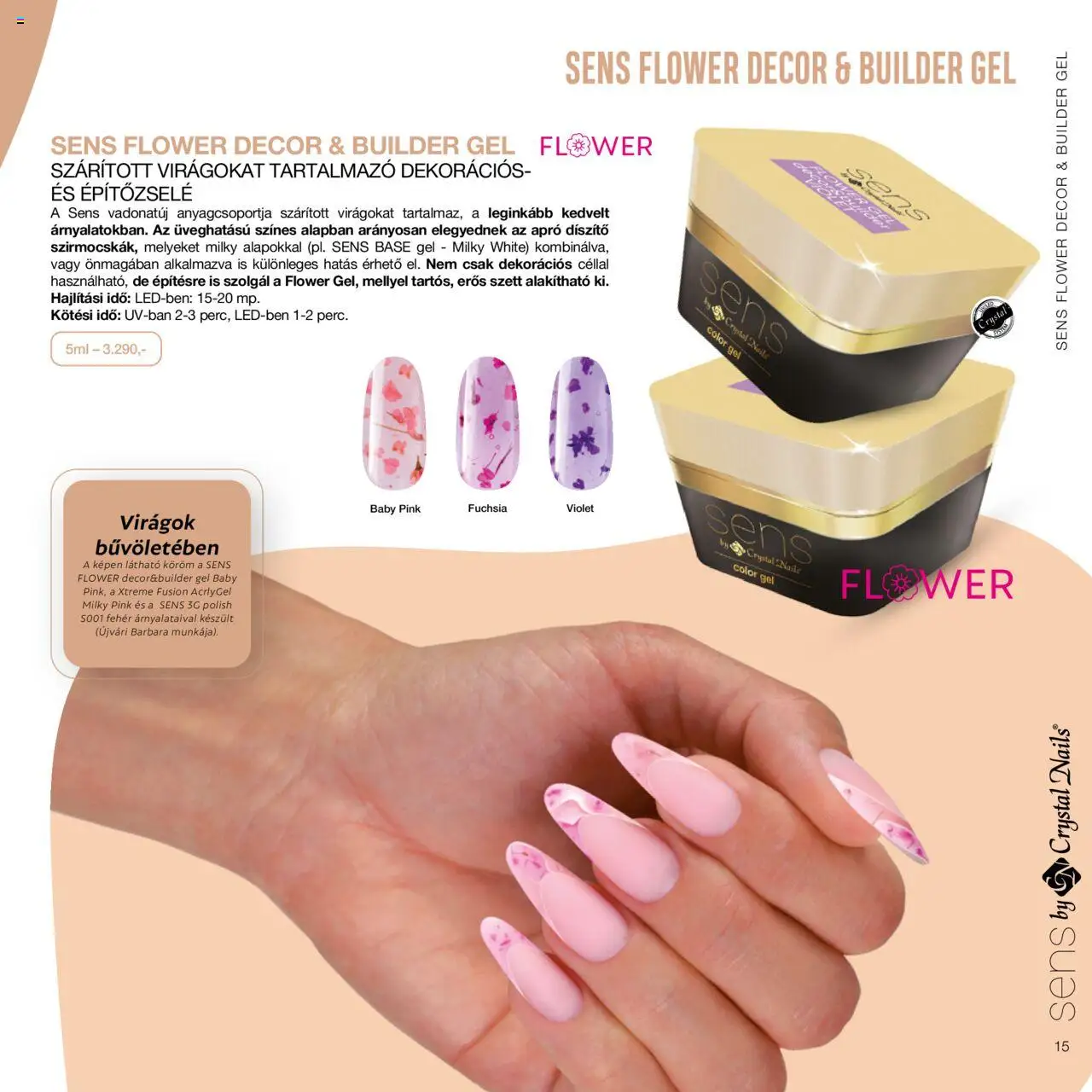 Crystal Nails akciós ujság - amely érvényes a következő dátumtól: 01.01.2024 | Oldal: 15 | Termékek: Virágok