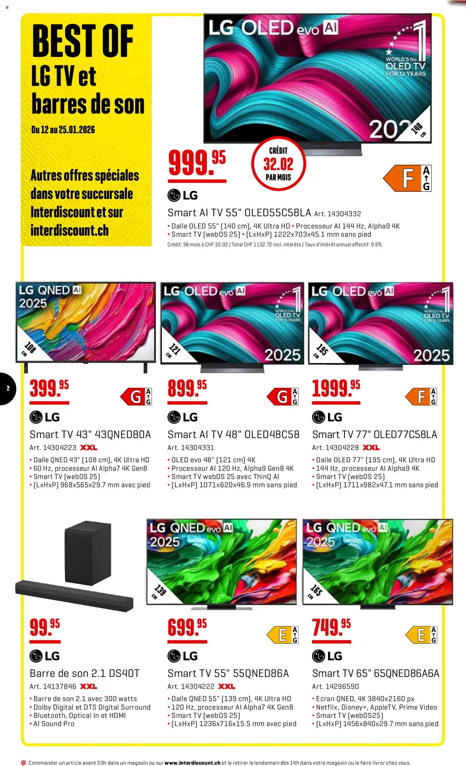 Interdiscount Aktionen FR – gültig ab 12.01.2026 | Seite: 2 | Produkte: TV, Video, LG