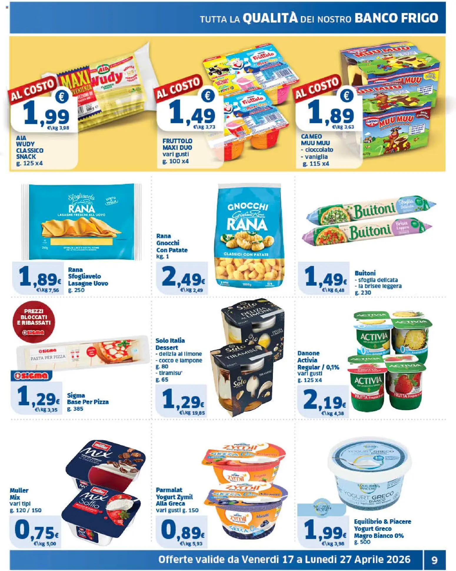 Volantino SIGMA del 17.04.2026 | Pagina: 9 | Prodotti: Patate, Frutta, Pasta, Gnocchi