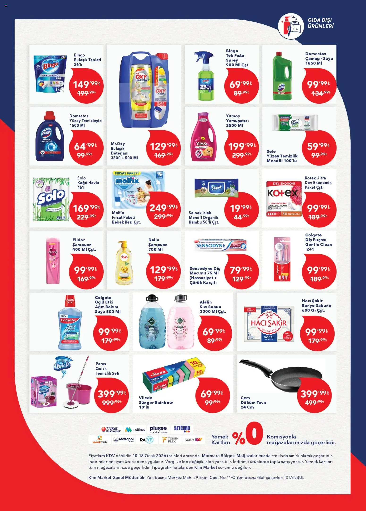 Kim Market Katalog - Marmara Insert - 10.01.2026 tarihinden itibaren geçerlidir | Sayfa: 4 | Ürünler: Mendil, Yumuşatıcı, Kağıt havlu, Ocak