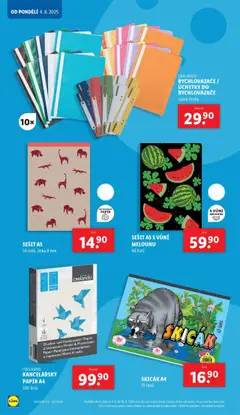 Lidl leták - Hurá do lavic od 04.08.2025 | Strana: 8 | Produkty: Kancelářský papír, Papír A4, Notebook, Skicák
