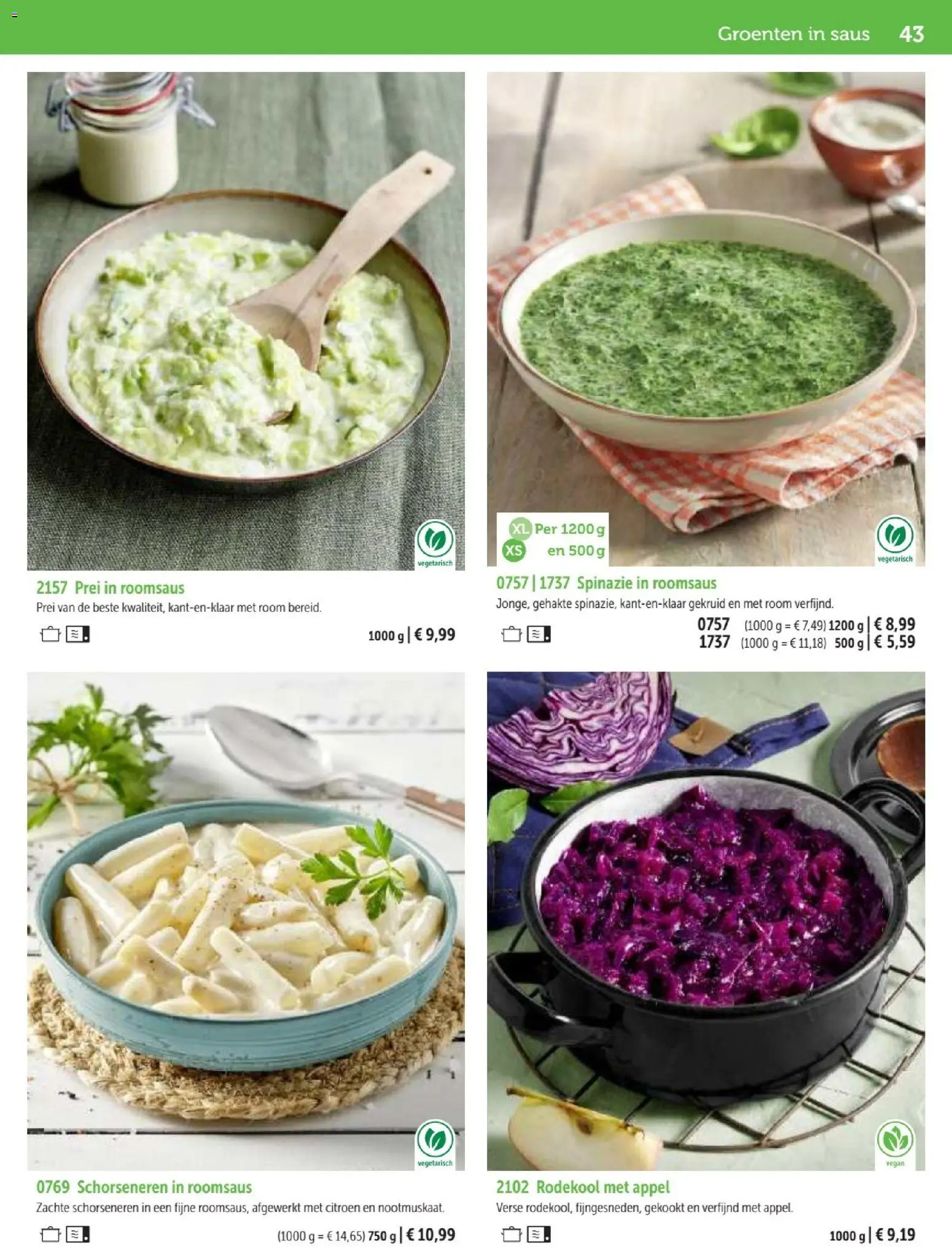 {H1} | Pagina: 43 | Producten: Prei, Room, Saus, Citroen