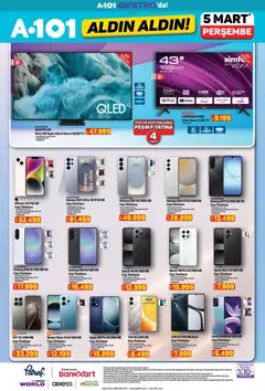 05.03.2026 tarihinden itibaren geçerli olan A101 kataloğu önizlemesi | Sayfa: 17 | Ürünler: TV, Kamera, Uydu, USB