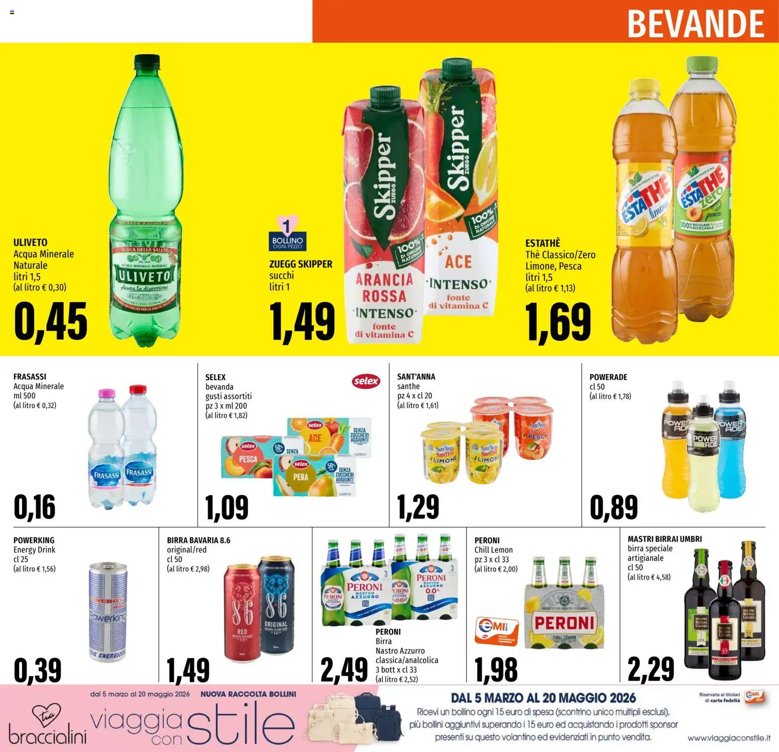 Volantino EMI del 23.04.2026 | Pagina: 20 | Prodotti: Pera, The, Arancia, Acqua minerale