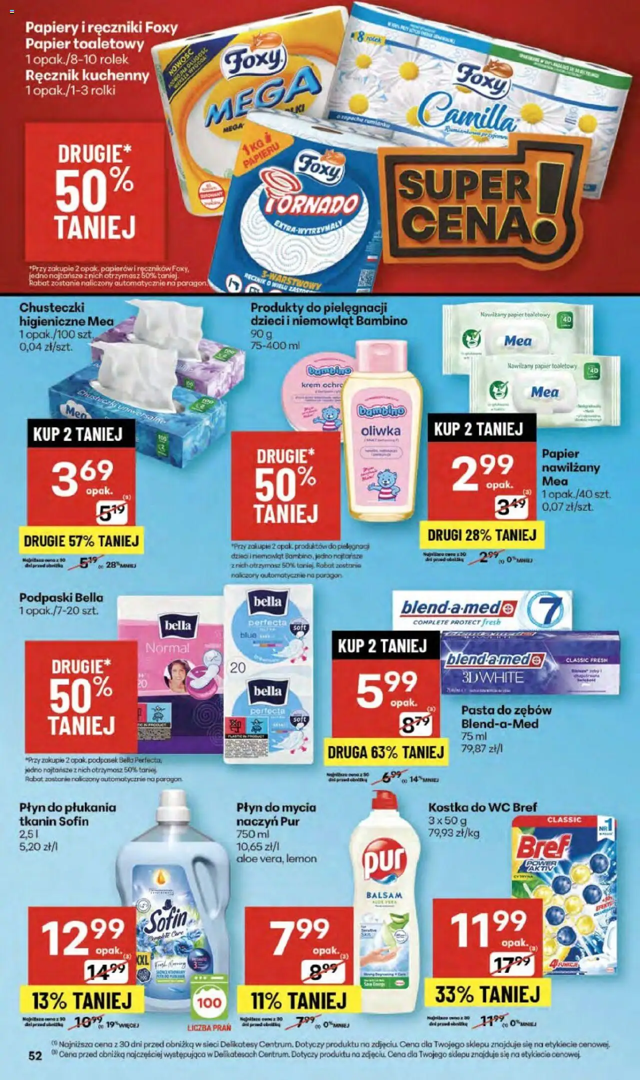 Delikatesy Centrum Gazetka - Sklepy Własne od 04.09.2025 | Strona: 52 | Produkty: Papier toaletowy, Rolki, Delikatesy, Krem