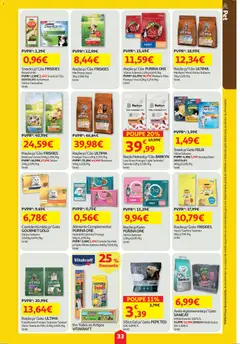 Pré-visualização Auchan folheto válido de 18.12.2025 | Página: 33 | Produtos: Purina one, Areia, Frango, Salmão