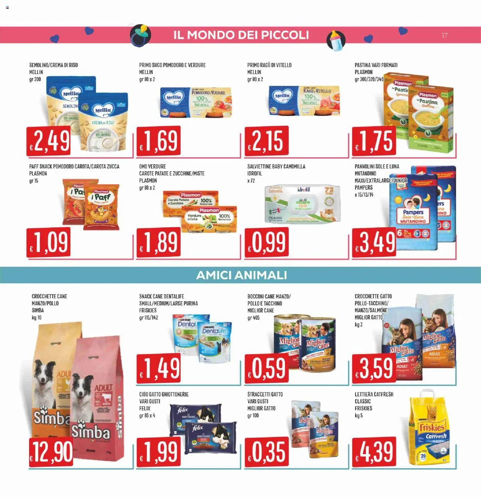 Volantino SISA del 07.04.2026 | Pagina: 17 | Prodotti: Pollo, Verdure, Crocchette, Crocchette cane