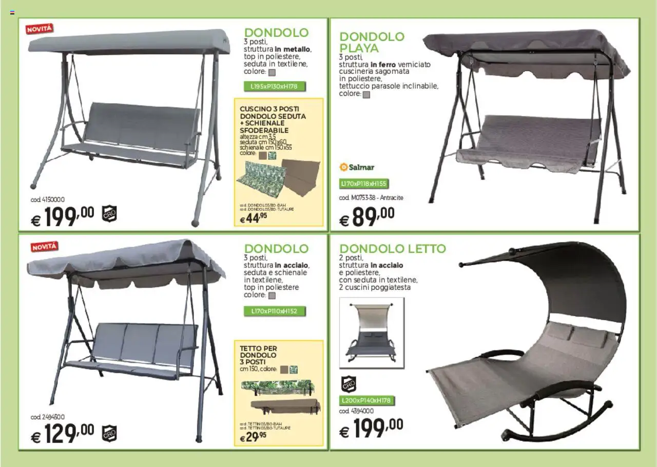 Volantino Brico OK del 03.03.2025 | Pagina: 11 | Prodotti: Tè, Dondolo, Letto, Cuscino