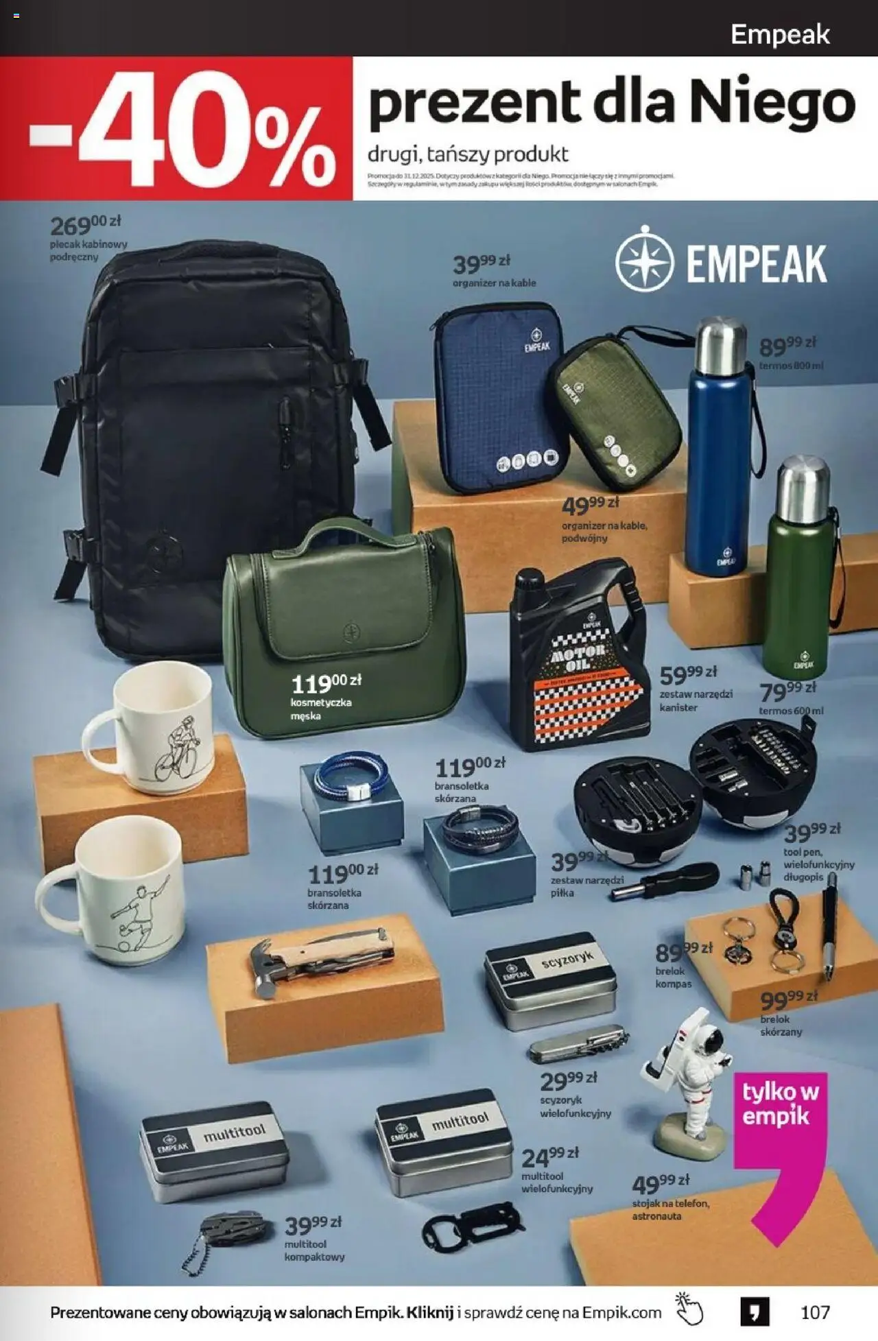 Empik promocje od 18.06.2025 | Strona: 107 | Produkty: Bransoletka, Plecak, Multitool, Zestaw narzędzi