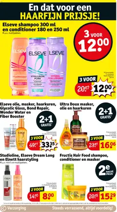 Studioline, Elseve Dream Long en Elnett haarstyling, Studioline, Elseve Dream Long en Elnett haarstyling. M.u.v. mini's en multipakken. - Voorbeeld van een folder van Kruidvat, geldig van 19.01.2026 | Pagina: 37 | Producten: Shampoo, Conditioner, Kan, Olie
