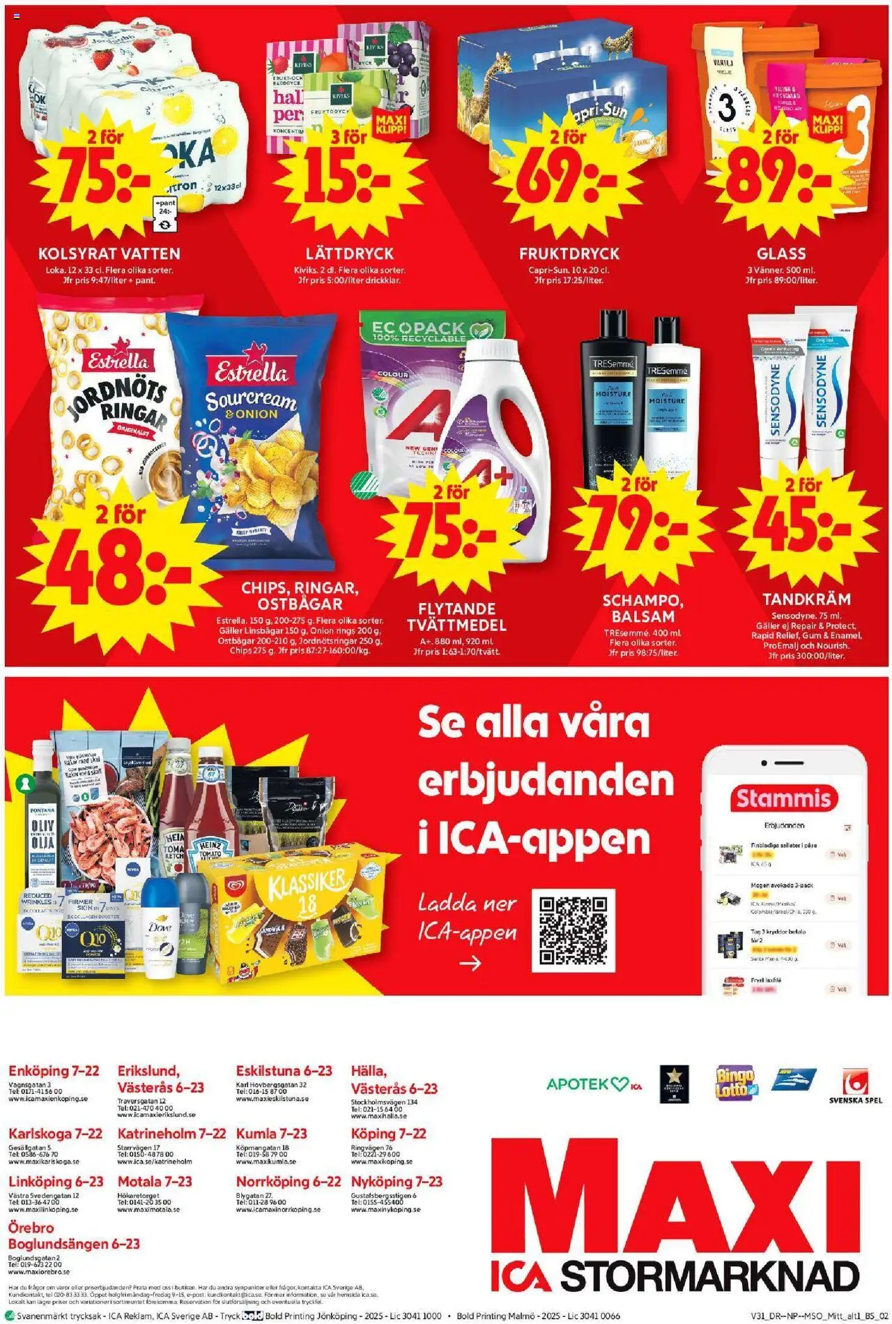 ICA Maxi reklamblad aktuell från 28.07.2025 | Sida: 10 | Produkter: Ostbågar, Sandwich, Chips, Te