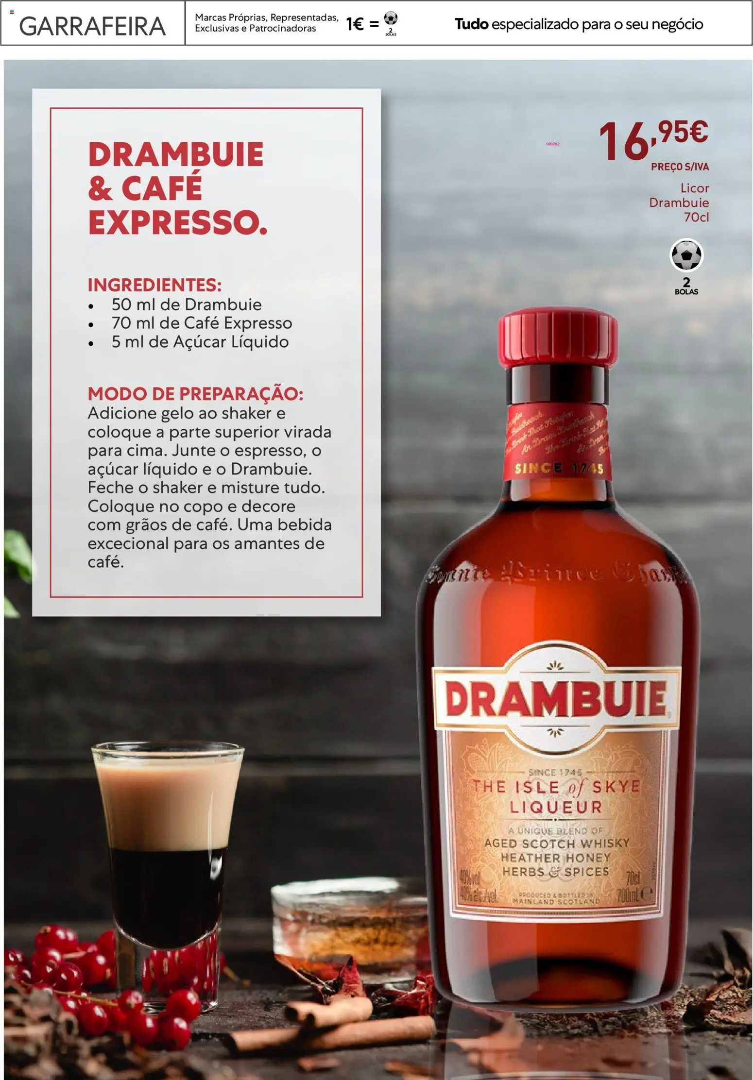 Recheio Horeca │ válido de 03.03.2026 | Página: 32 | Produtos: Licor, Café, Açúcar, Bebida