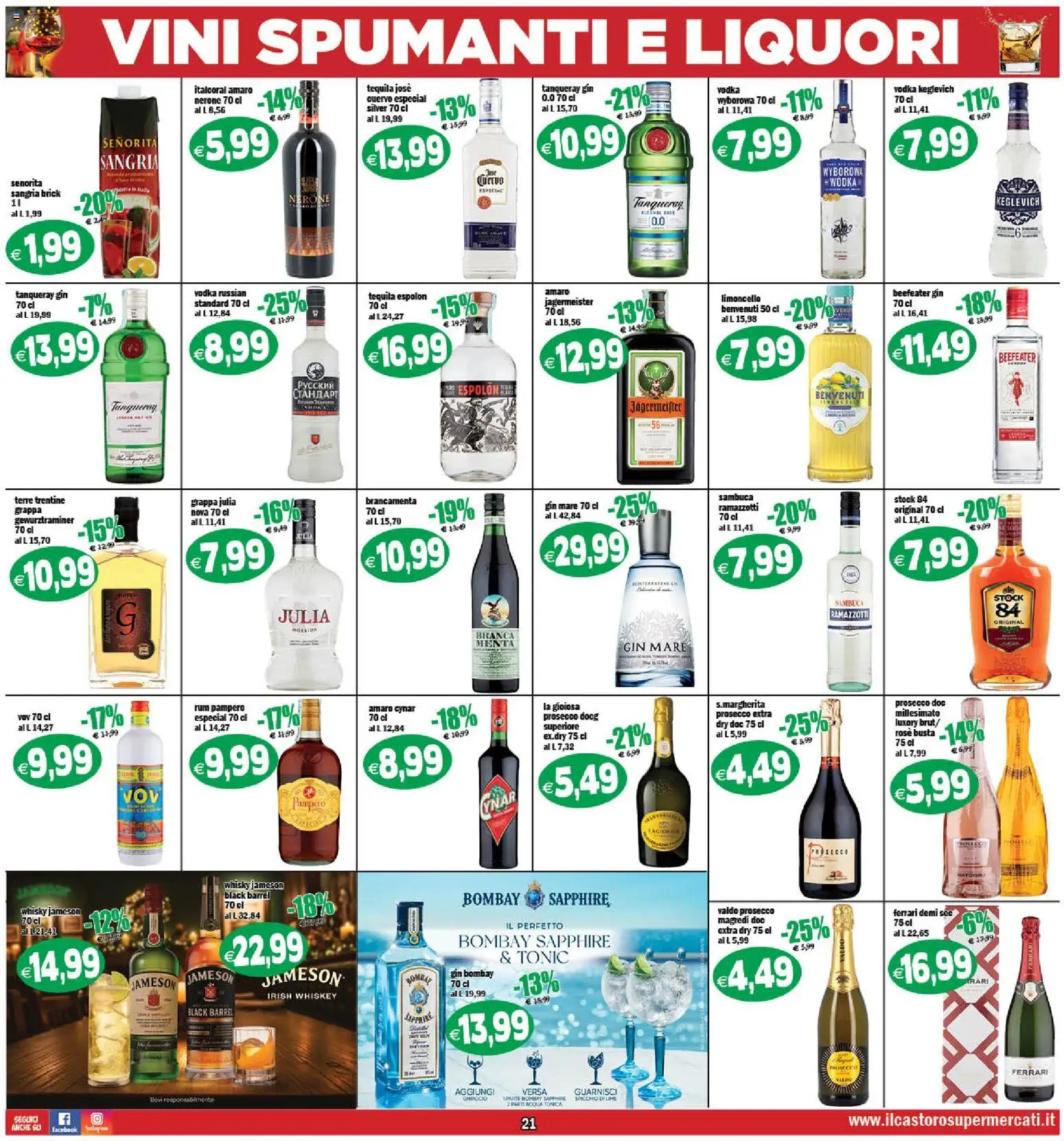 Volantino Il Castoro del 27.12.2025 | Pagina: 21 | Prodotti: Tè, Acqua tonica, Whisky, Acqua