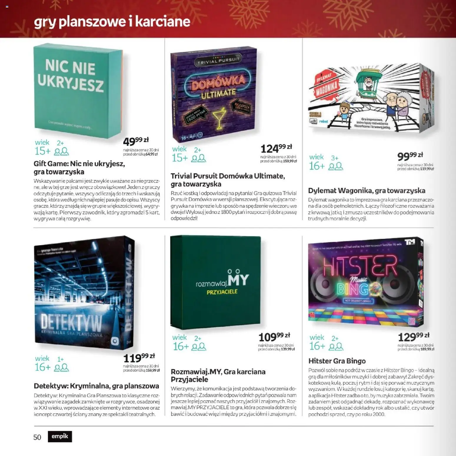 Empik promocje - Witaj w klubie znajdujących trafione prezenty dla każdego od 10.12.2025 | Strona: 50 | Produkty: Gra, Gry, Róż