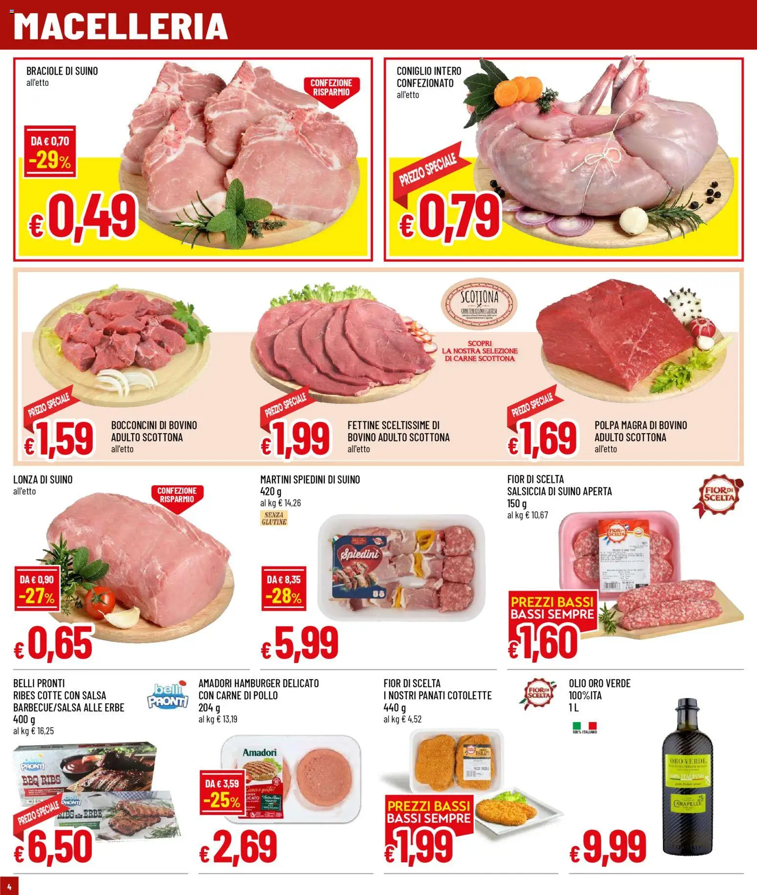 Volantino Galassia del 02.03.2026 | Pagina: 4 | Prodotti: Bovino, Pollo, Suino, Hamburger