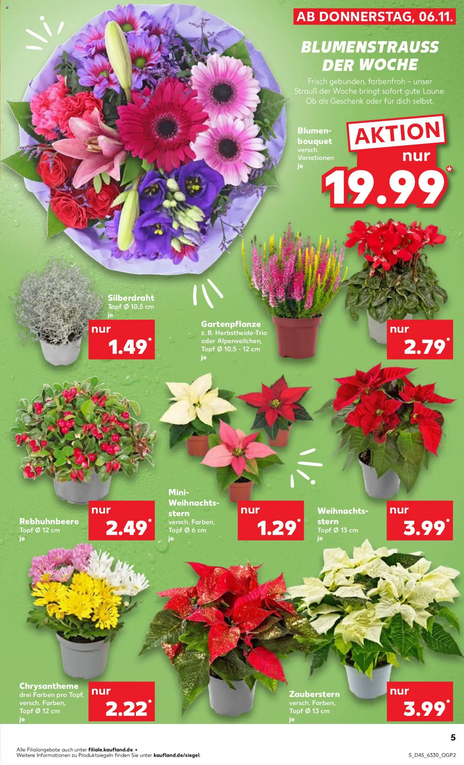 Kaufland prospekt Hamburg	 – gültig ab 06.11.2025 | Seite: 5 | Produkte: Blumen