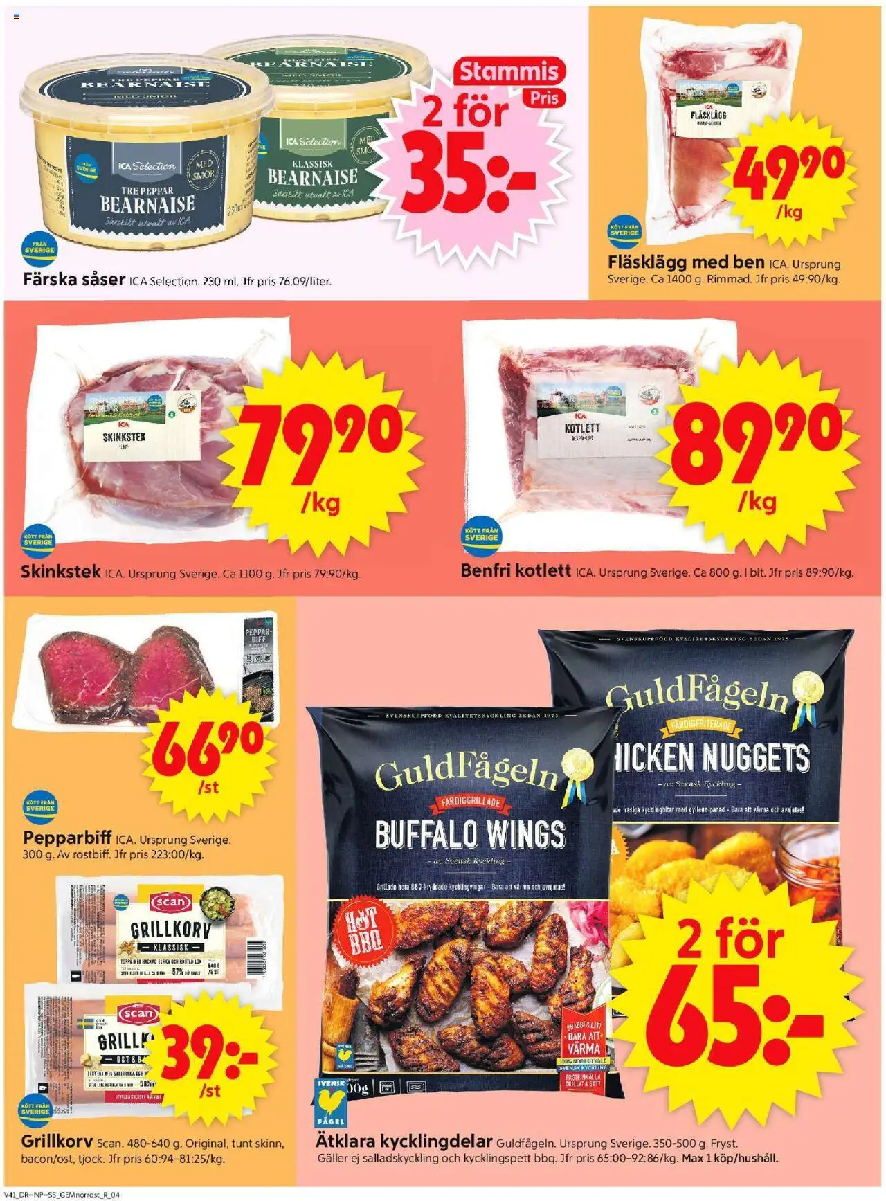 ICA Supermarket reklamblad aktuell från 06.10.2025 | Sida: 4 | Produkter: Galler, Rostad lök, Peppar, Smör