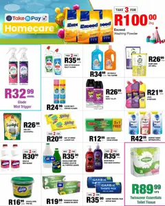 Take n Pay specials catalogue – valid from 13.10.2025 | Page: 18 | Products: Bleach, Cream, Refuse bags, Lemon