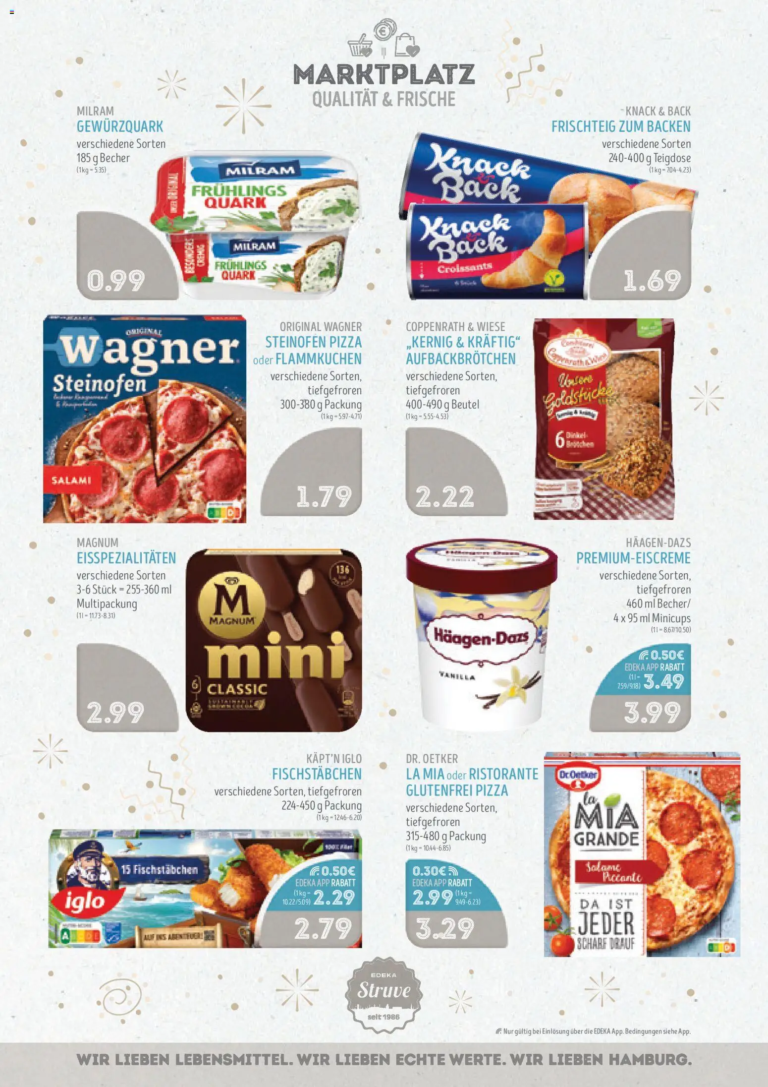 Edeka Struve Prospekt 	 – gültig ab 29.12.2025 | Seite: 9 | Produkte: Quark, Iglo, Fischstabchen, Pizza