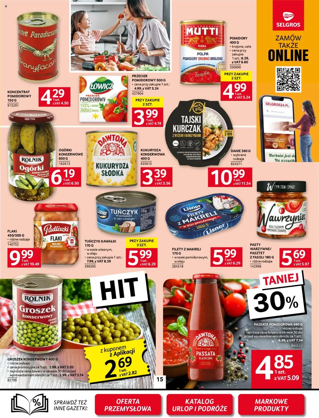Selgros cash&carry Gazetka od 18.06.2025 | Strona: 15 | Produkty: Groszek, Żurawina, Pomidory, Herbata