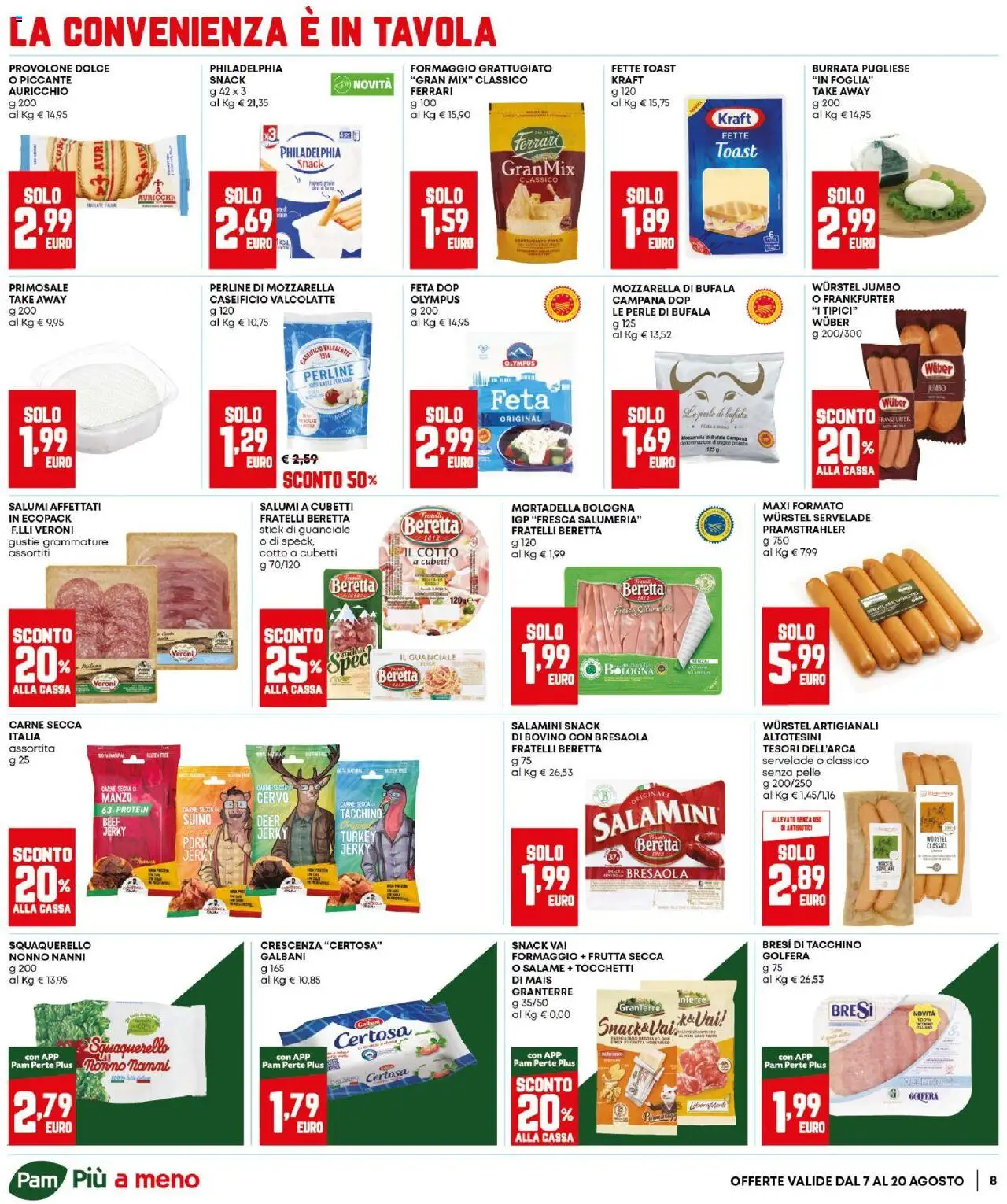 Volantino Panorama del 07.08.2025 | Pagina: 8 | Prodotti: Bovino, Frutta, Latte, Crescenza
