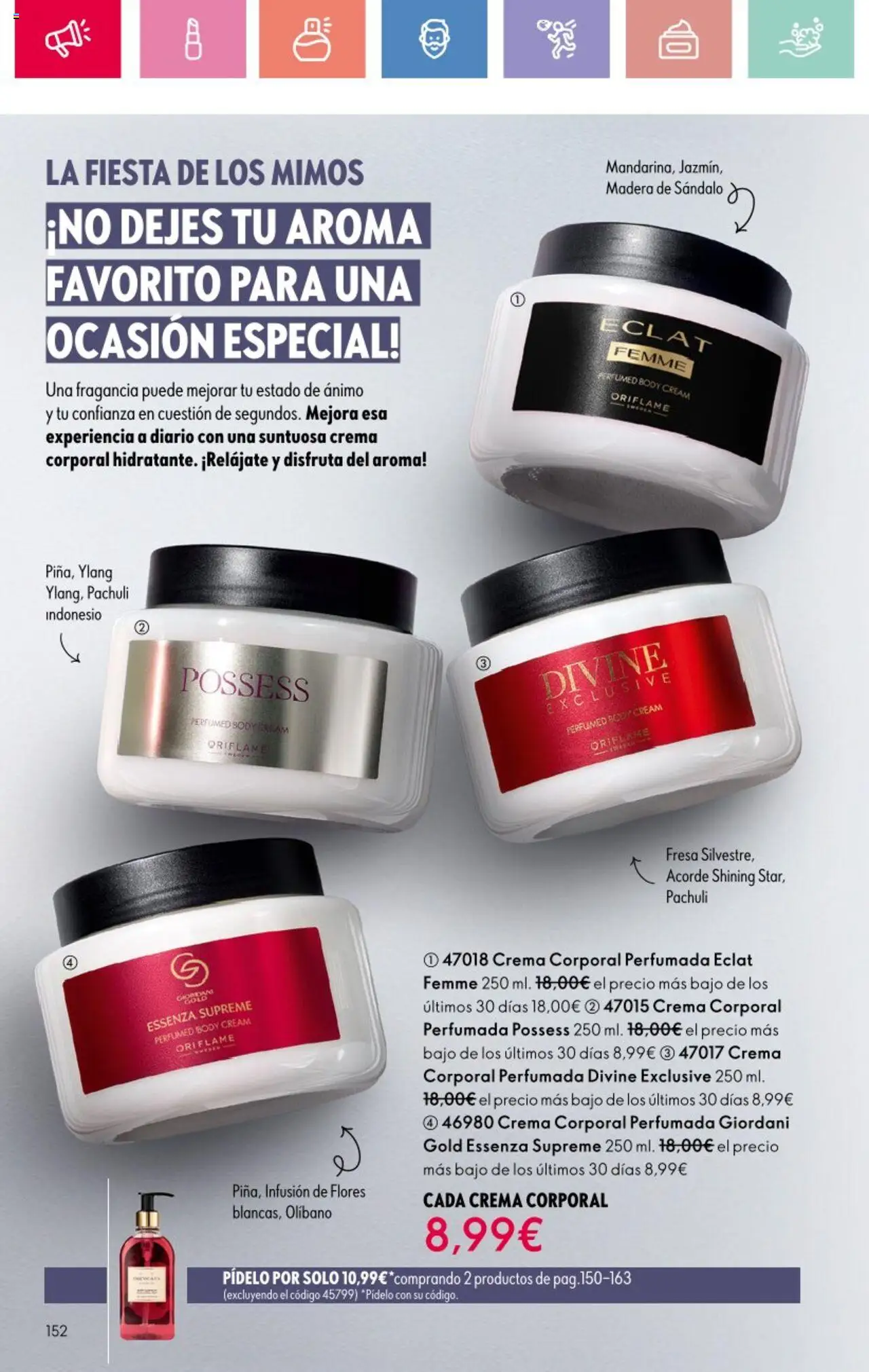 Oriflame - Catálogo Campaña 11 │ válido desde el 03.08.2025 | Página: 152 | Productos: Fragancia, Crema, Body