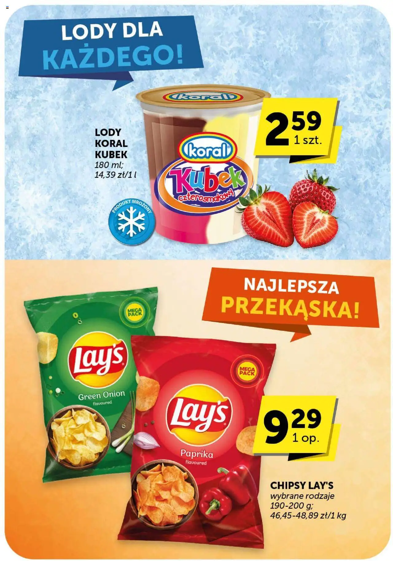 Euro Sklep Gazetka - Minimarket od 21.08.2025 | Strona: 19 | Produkty: Chipsy, Lody koral, Lody